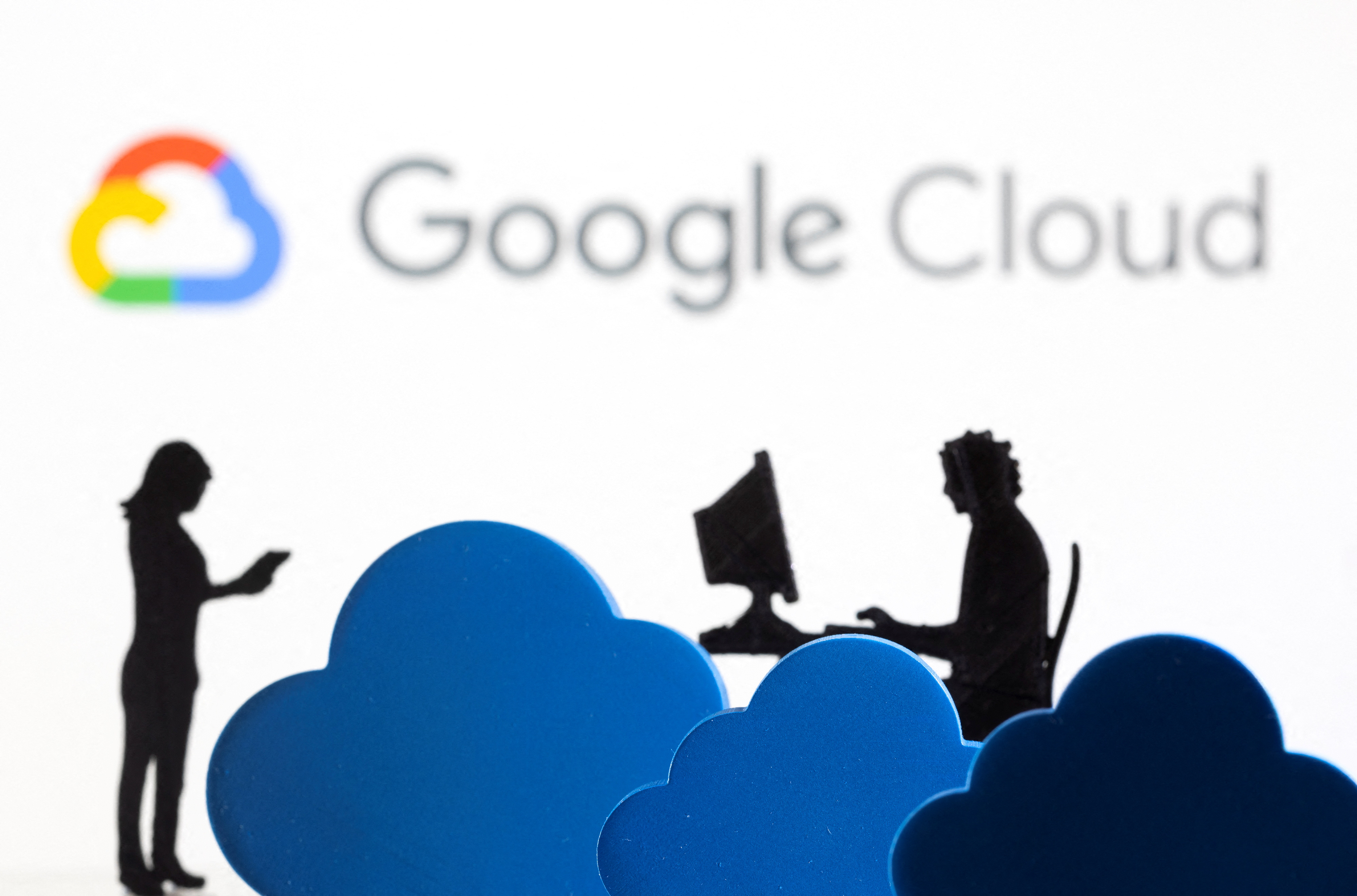 Illustration shows Google Cloud service logo