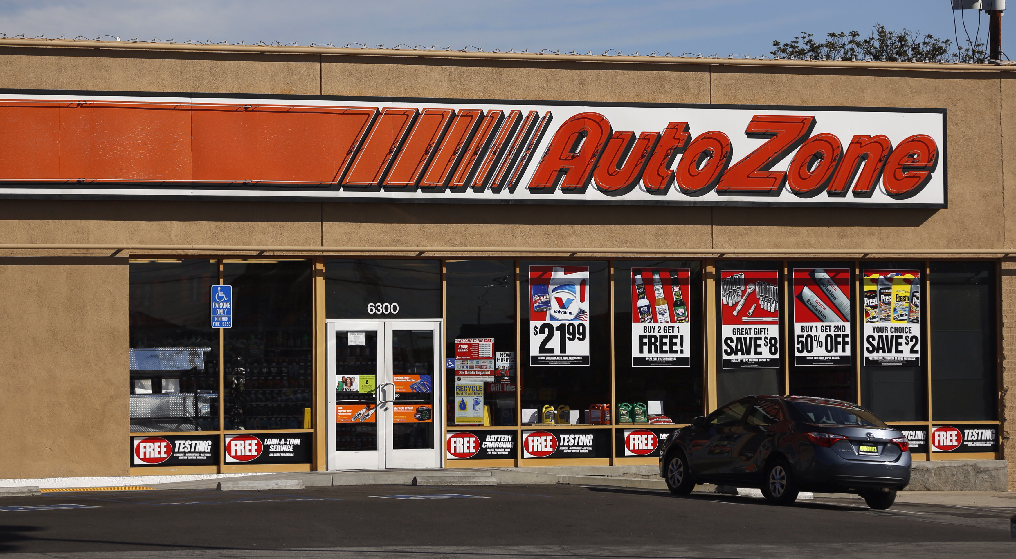 The entrance to AutoZone store is pictured in Temple City