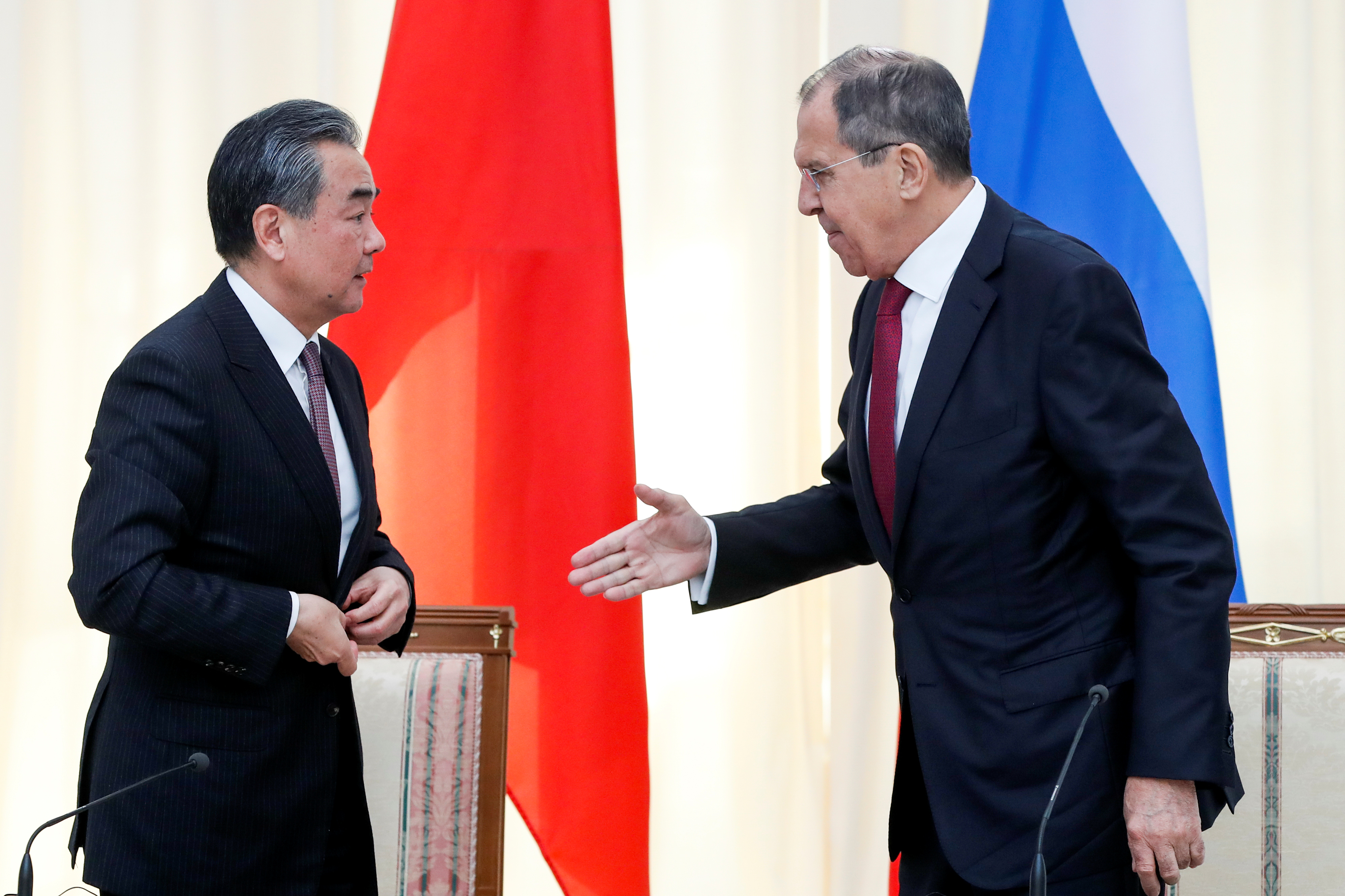 Russian FM Sergey Lavrov meets Chinese FM Wang Yi