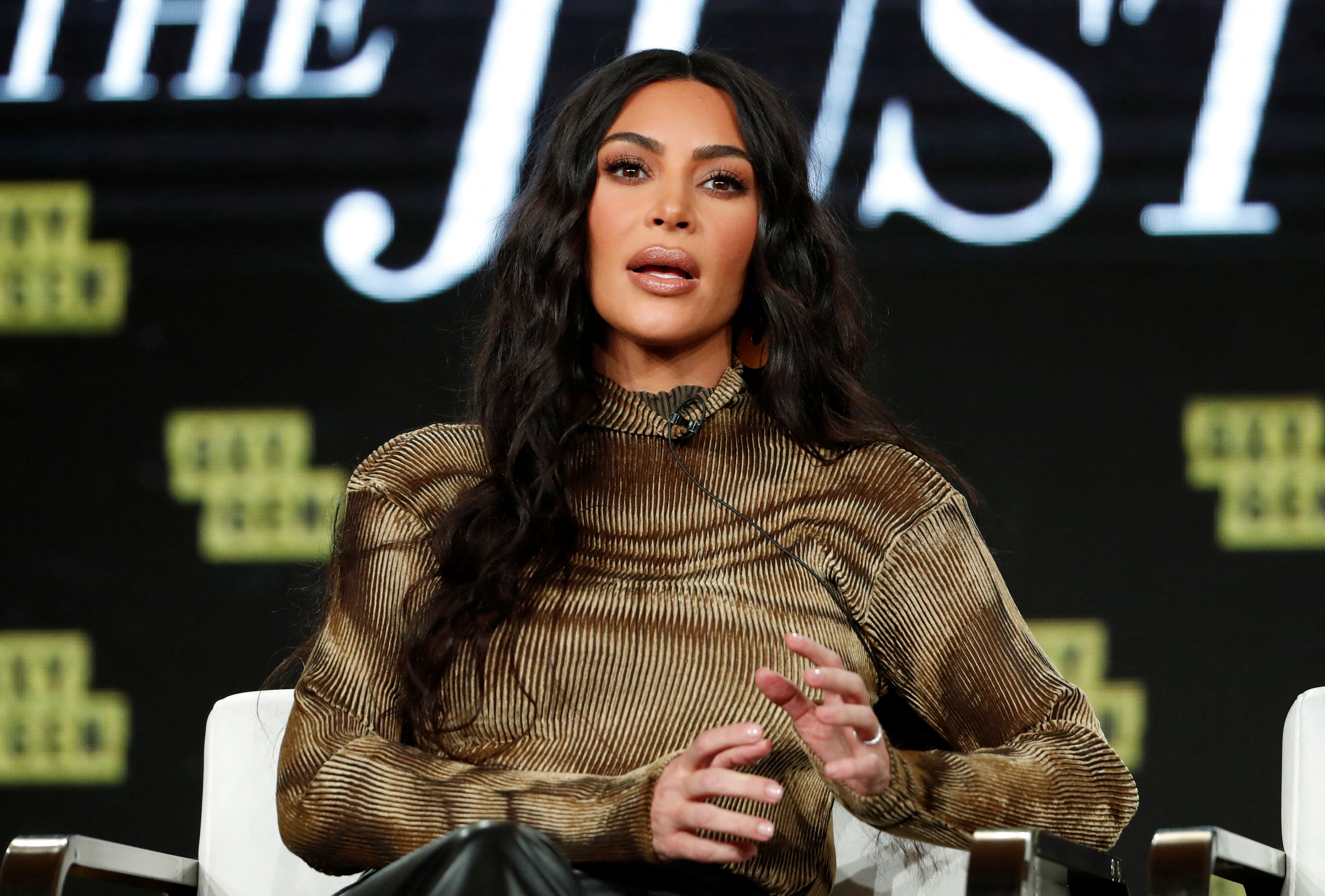 Television personality Kardashian attends a panel for the documentary 