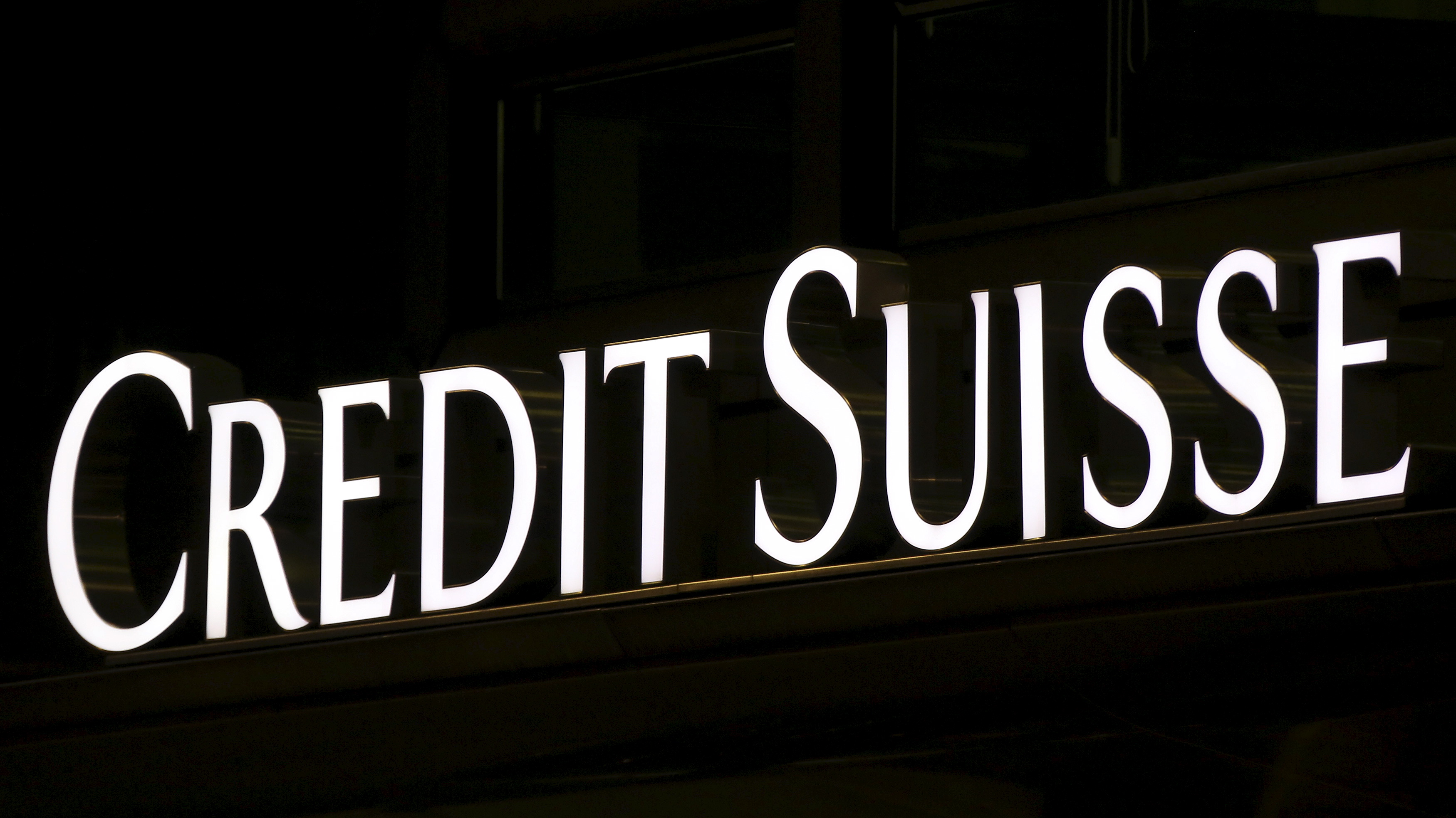 The Credit Suisse logo is seen at the headquarters in downtown Milan