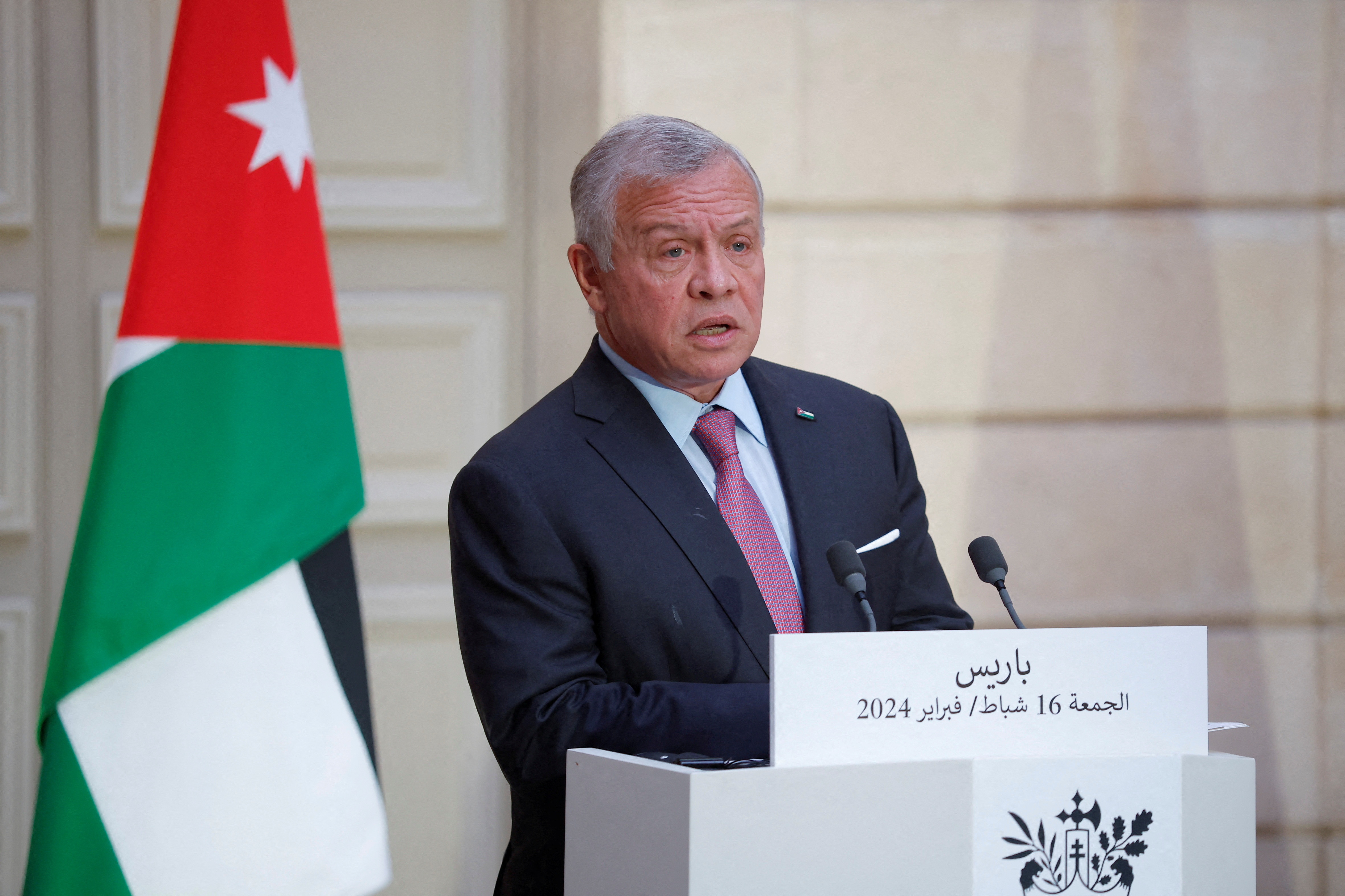 King of Jordan Abdullah II visits Paris