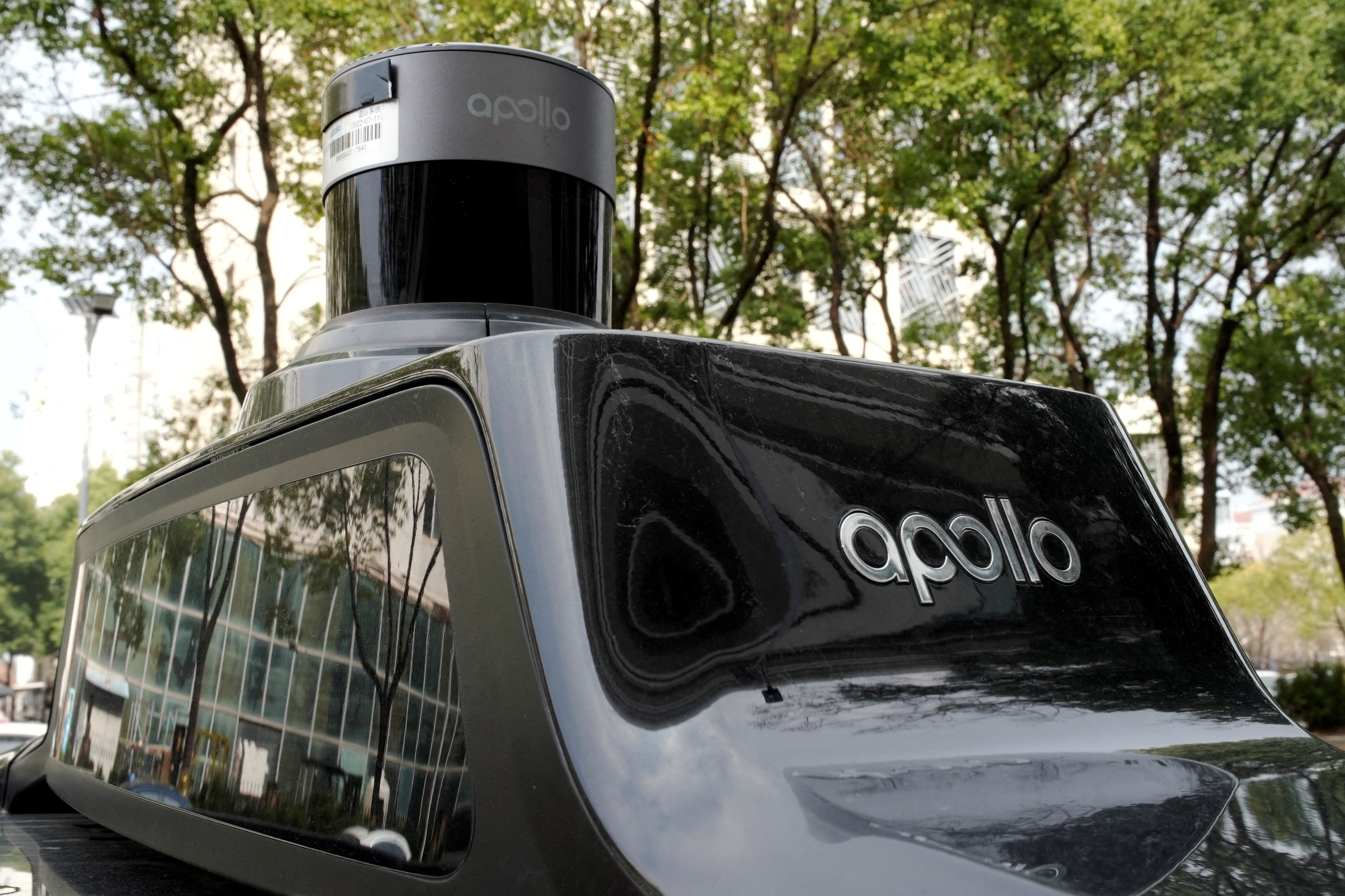 Baidu's driverless robotaxi service Apollo Go in Wuhan