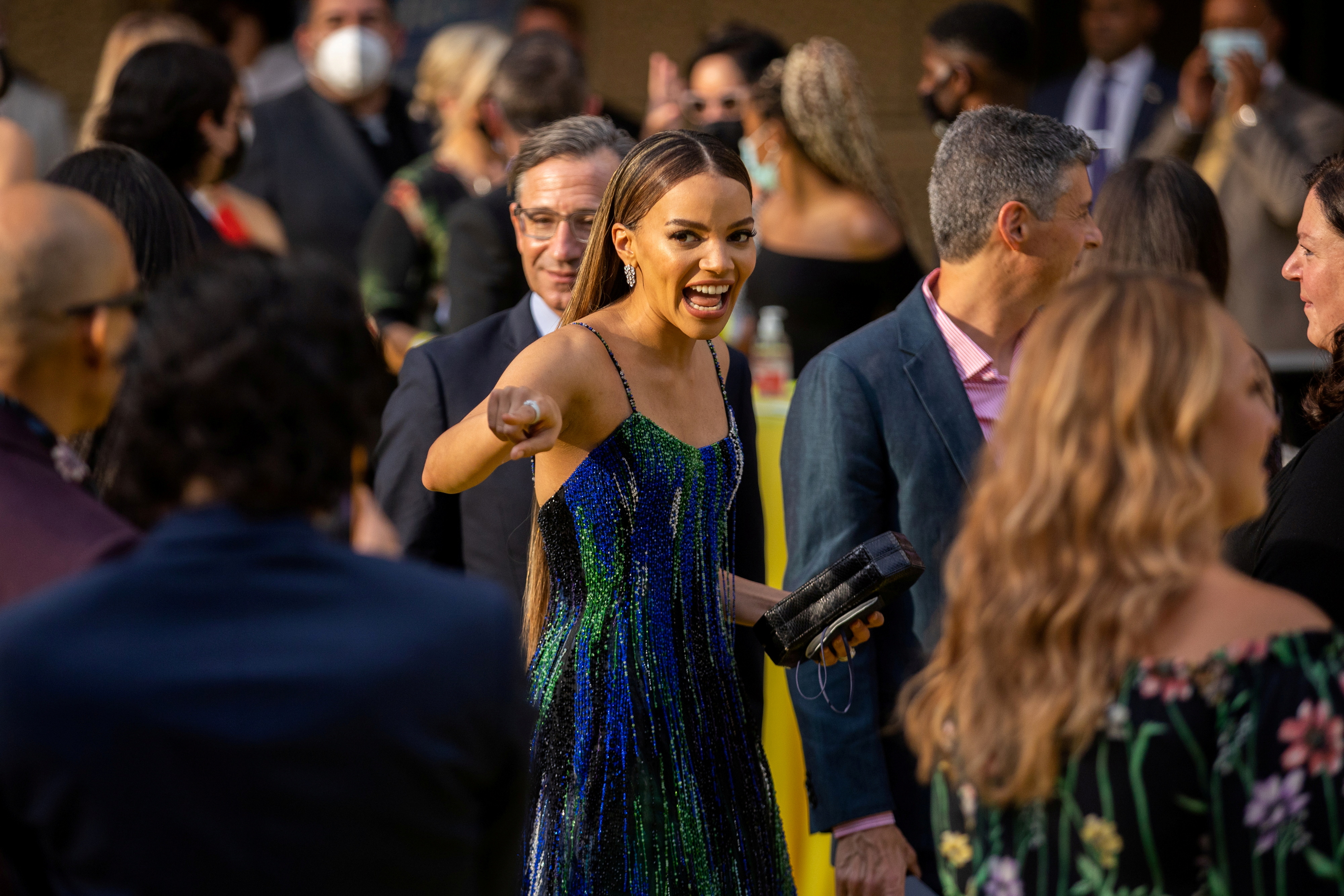 Leslie Grace arrives for the