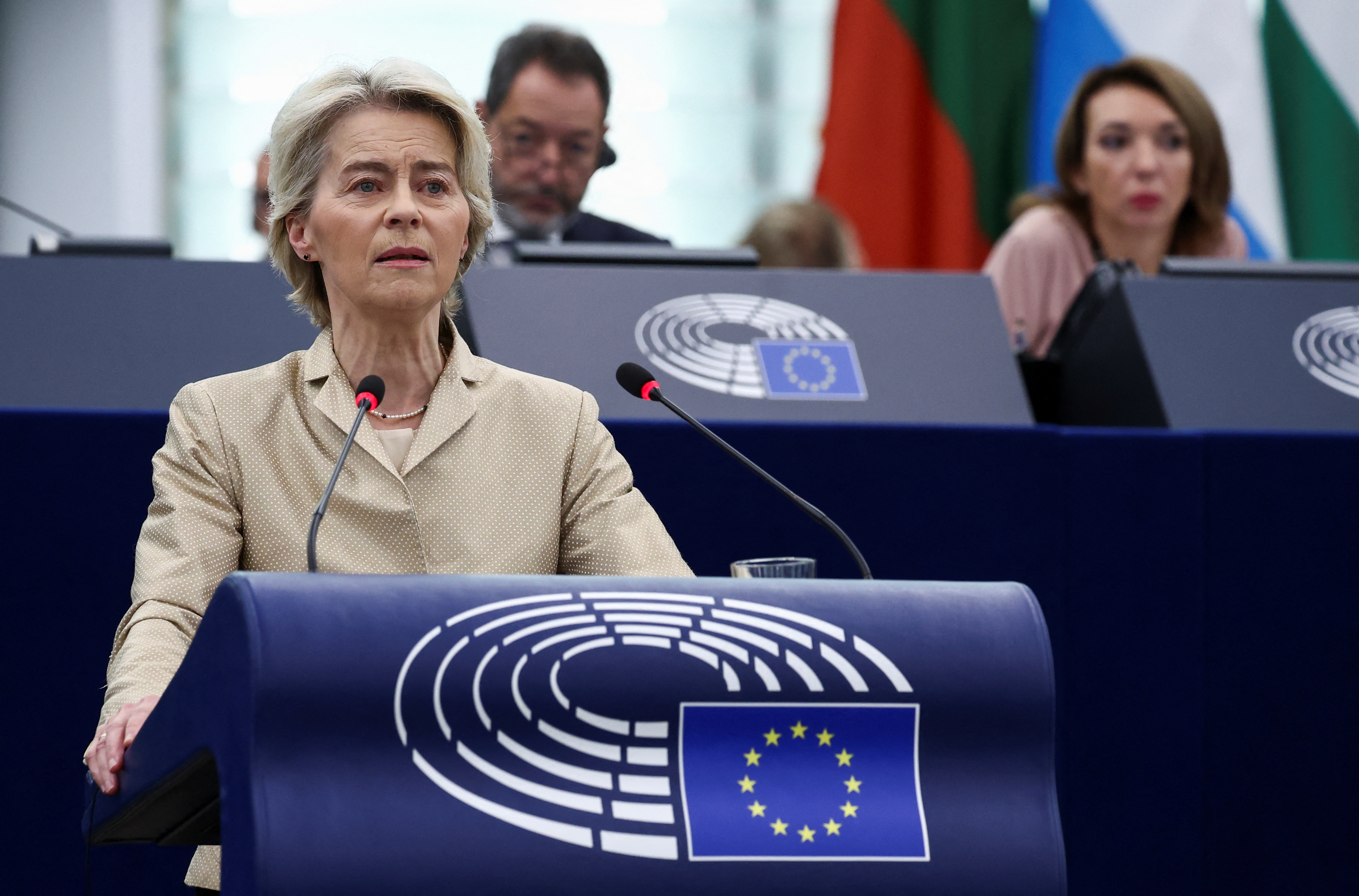 Hungary's Orban addresses European Parliament, in Strasbourg