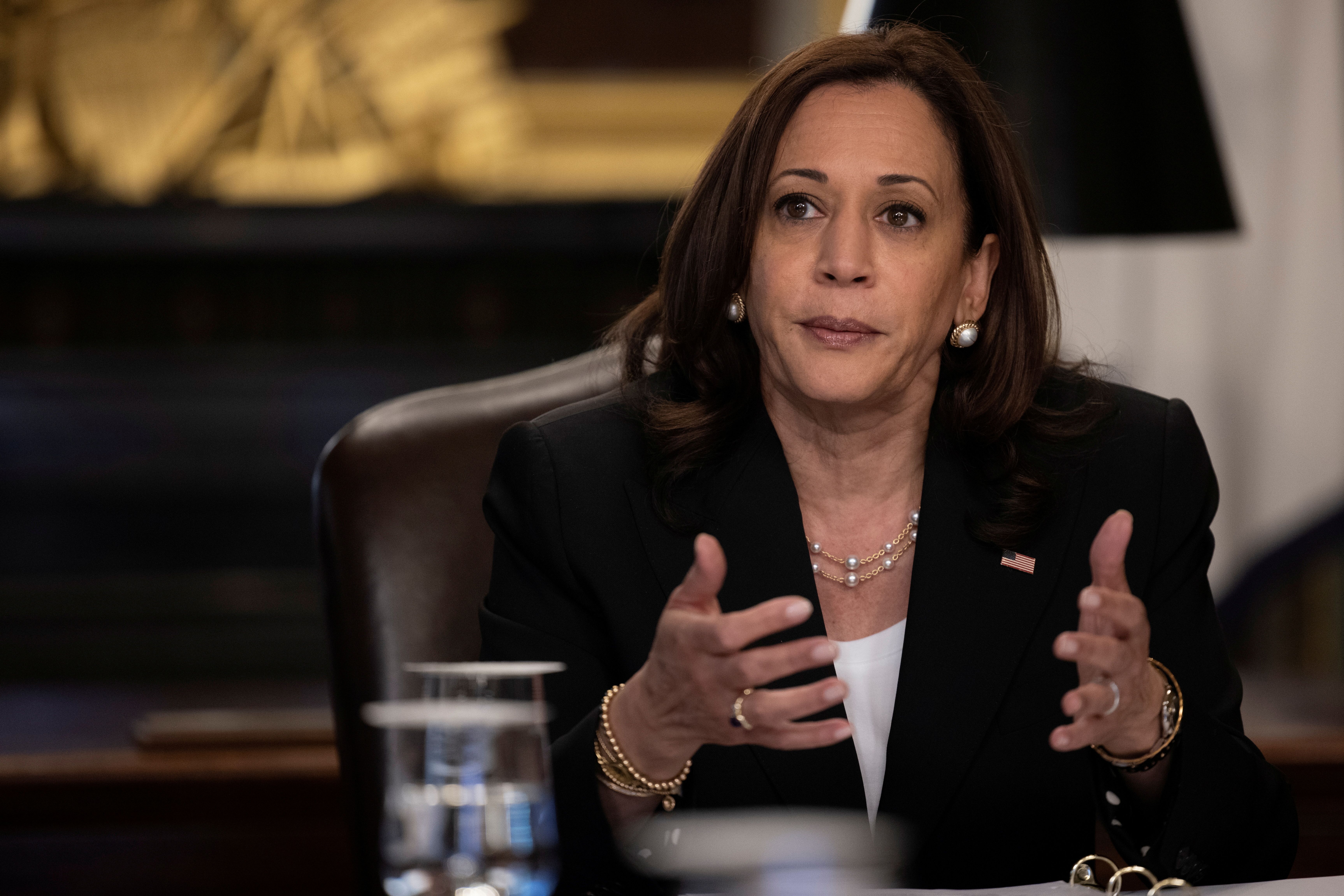 Vice President Kamala Harris attends a meeting with CEOs from companies that are engaged with the Northern Triangle in Washington U.S.