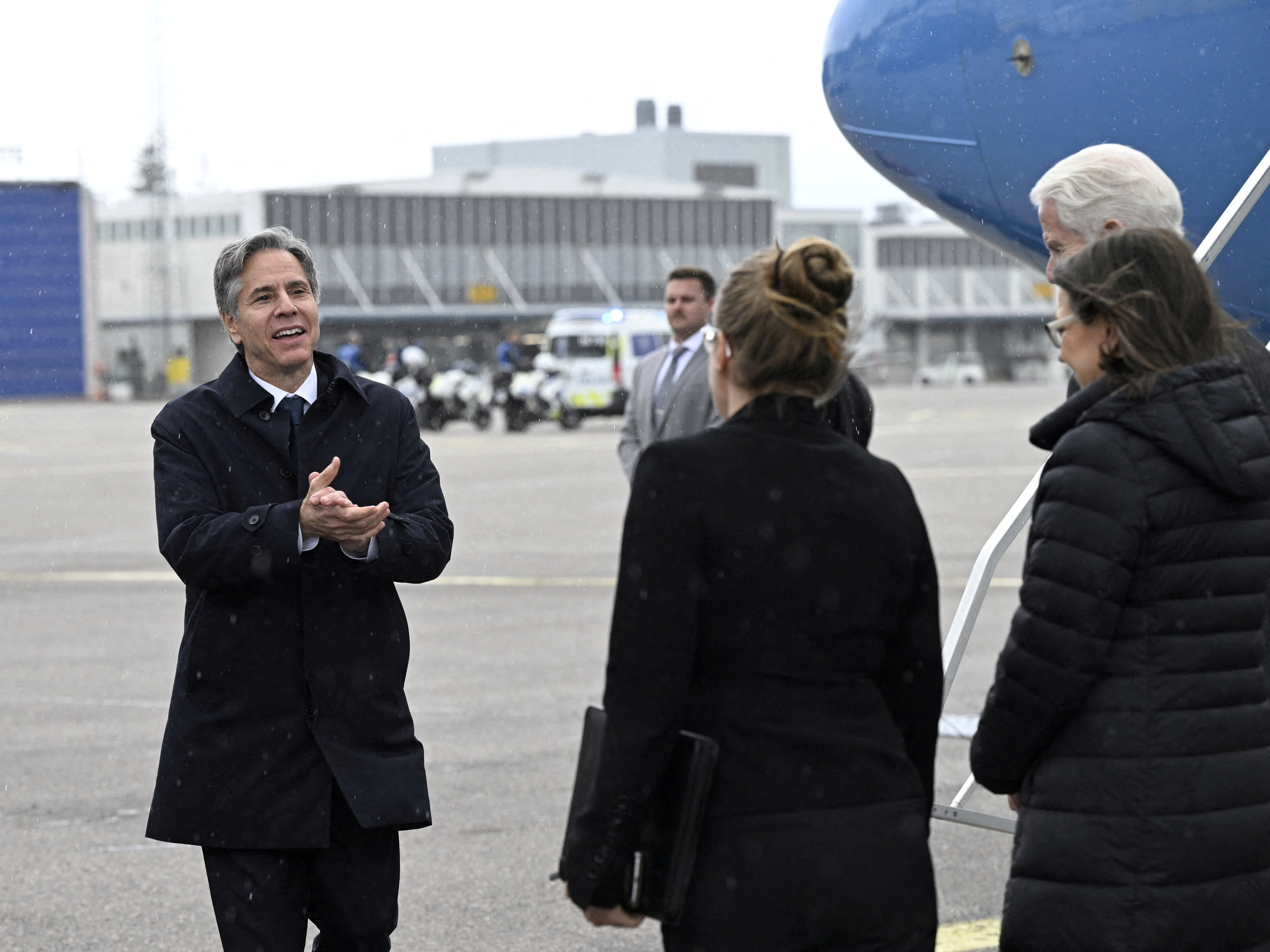 US Secretary of State Antony Blinken leaves Finland after his visit
