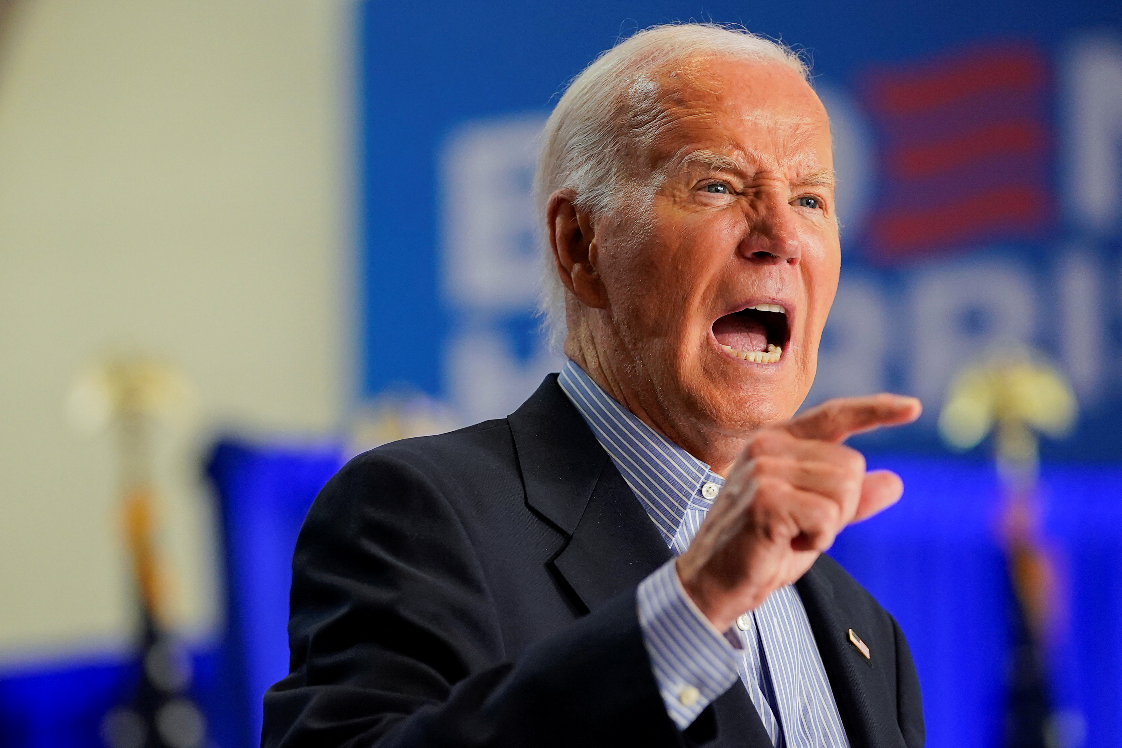 U.S. President Joe Biden attends campaign event at Sherman Middle School, in Madison
