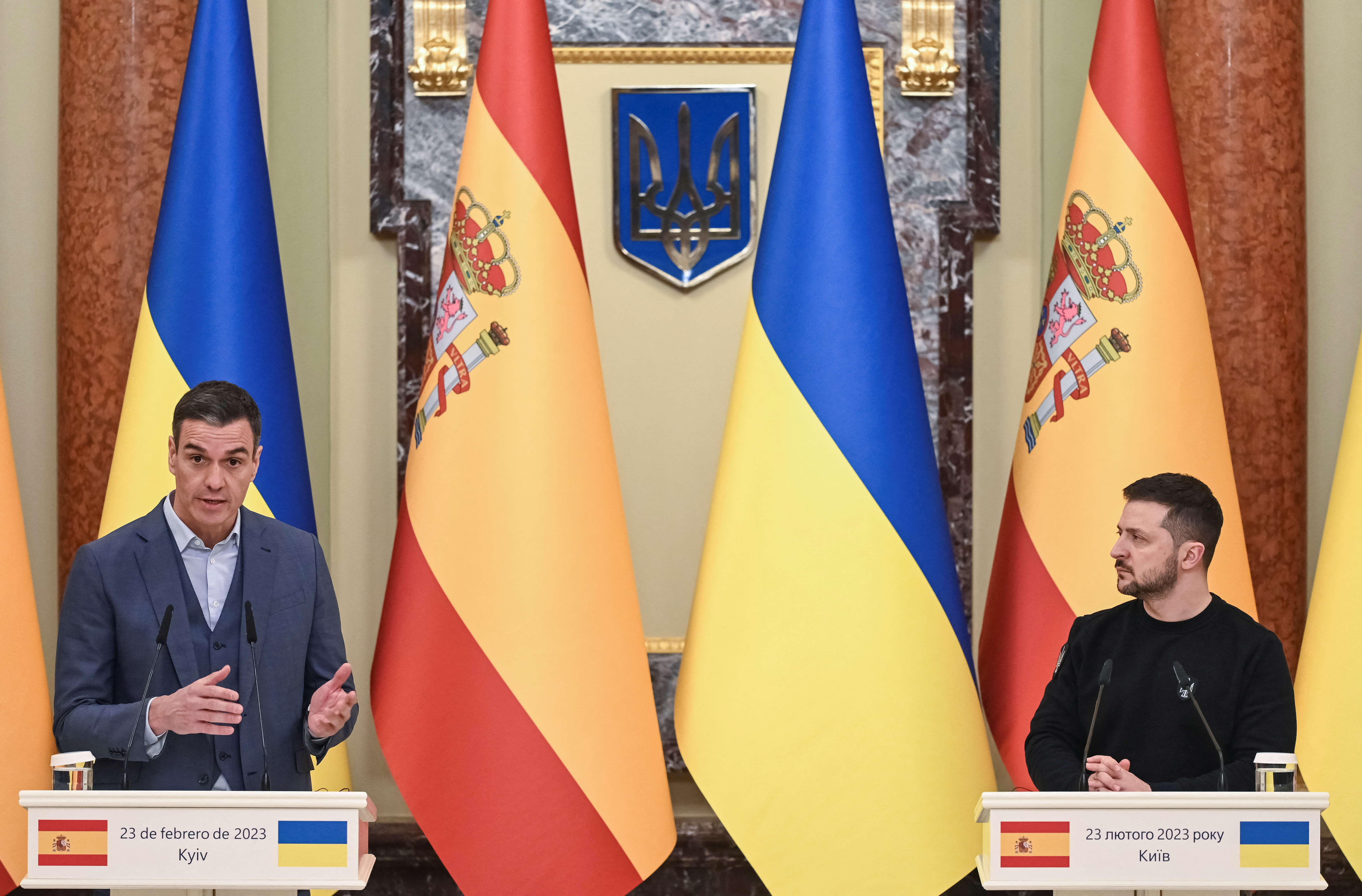 Spanish Prime Minister Pedro Sanchez visits Kyiv