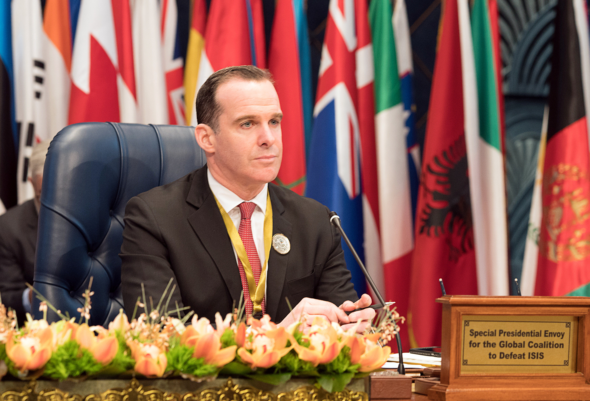 U.S. envoy to the coalition against Islamic State Brett McGurk attends the Kuwait International Conference for Reconstruction of Iraq, in Bayan