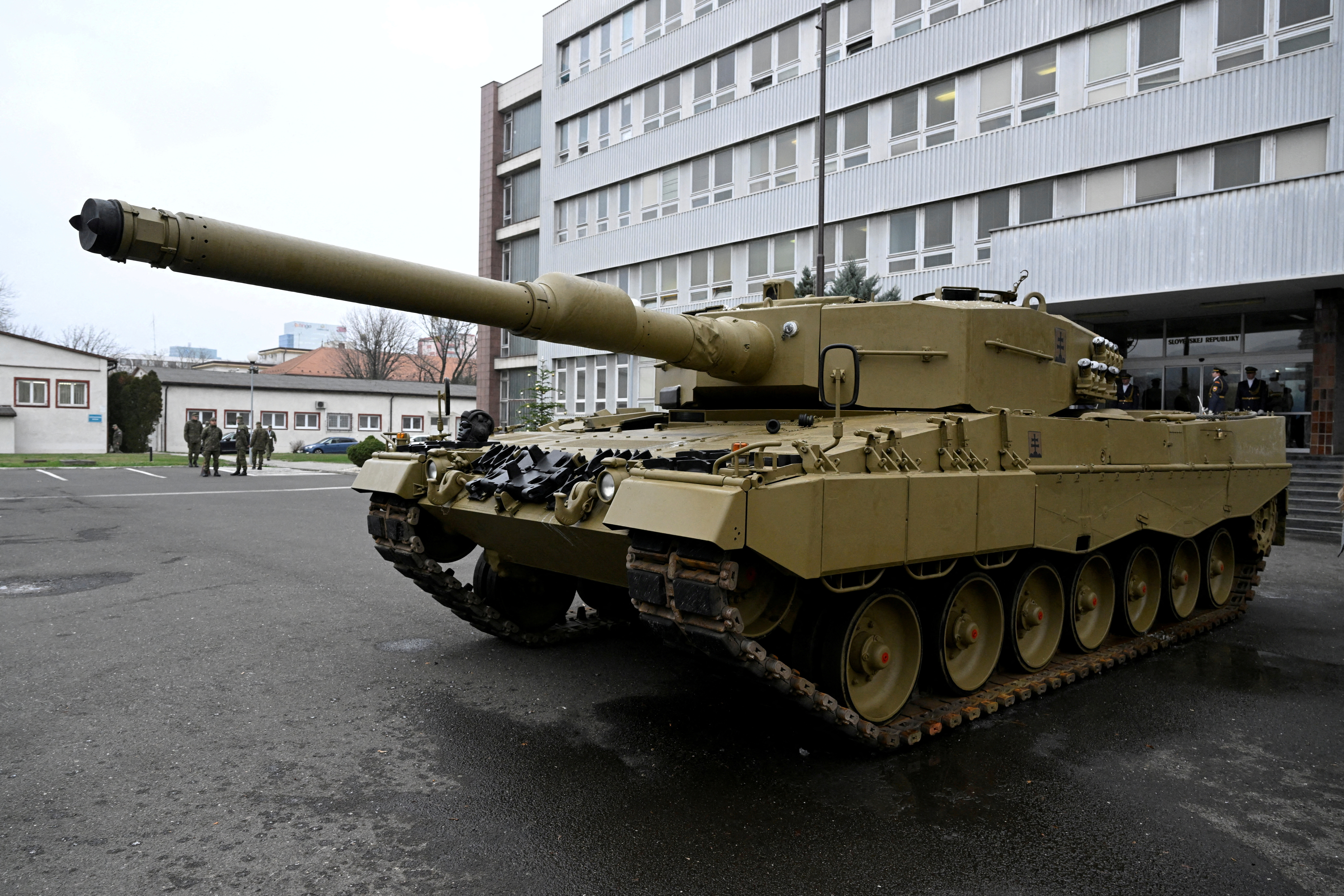 FILE PHOTO: Germany delivers its first Tiger tanks to Slovakia in Bratislava.