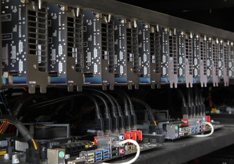 Cryptocurrency mining facilities are seen in Pristina