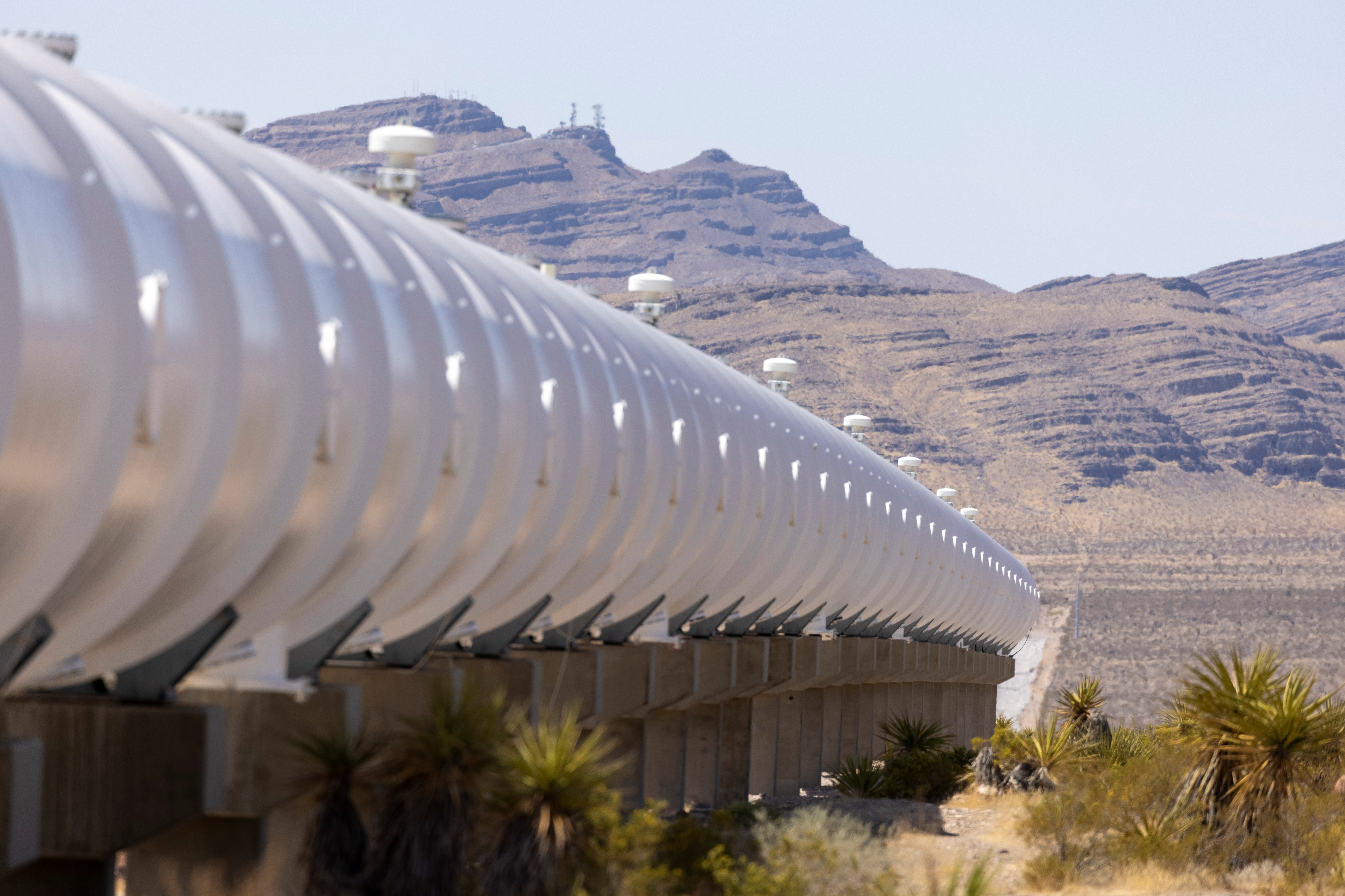 The Virgin Hyperloop is seen near Las Vegas