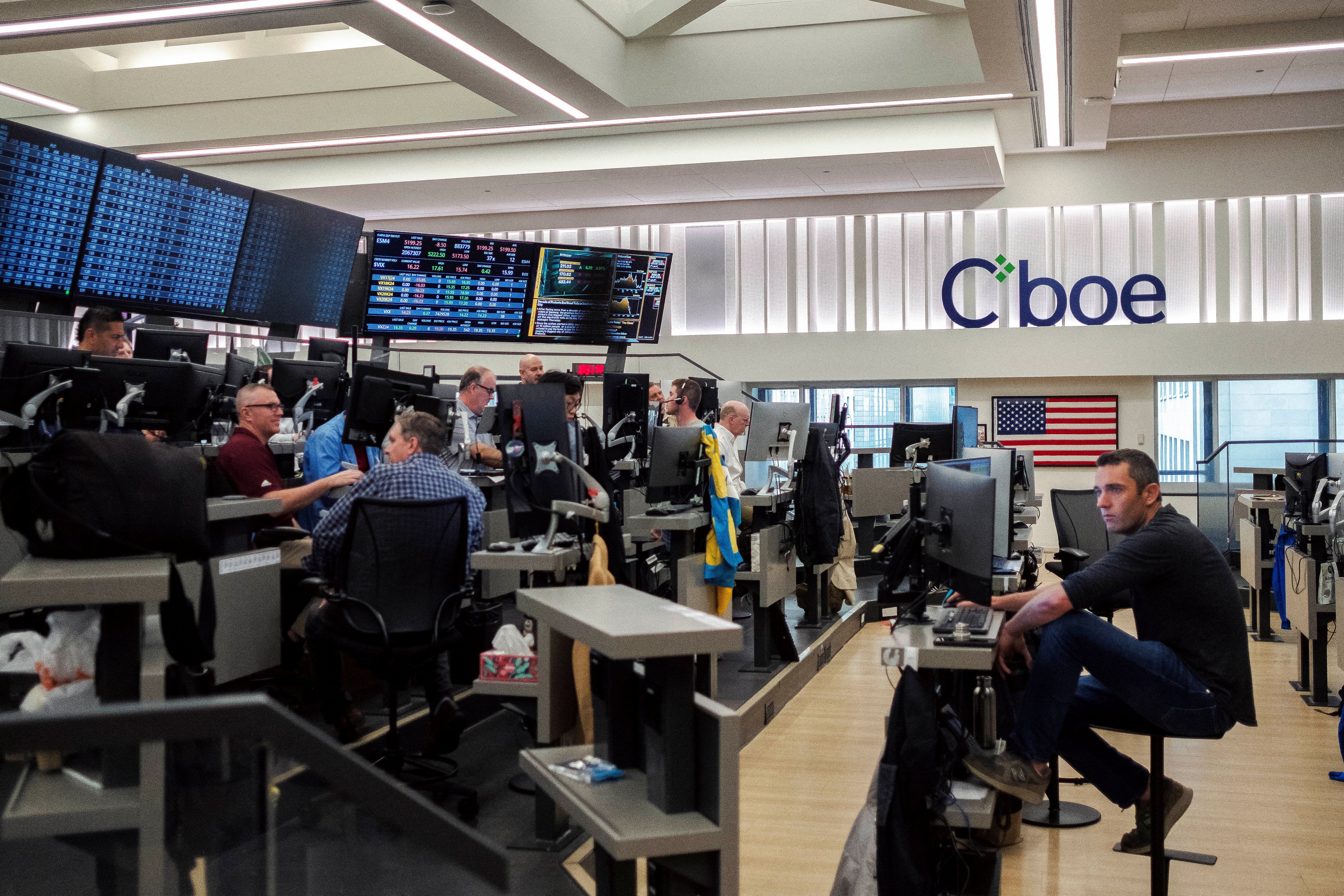 Logo of the CBOE in Chicago