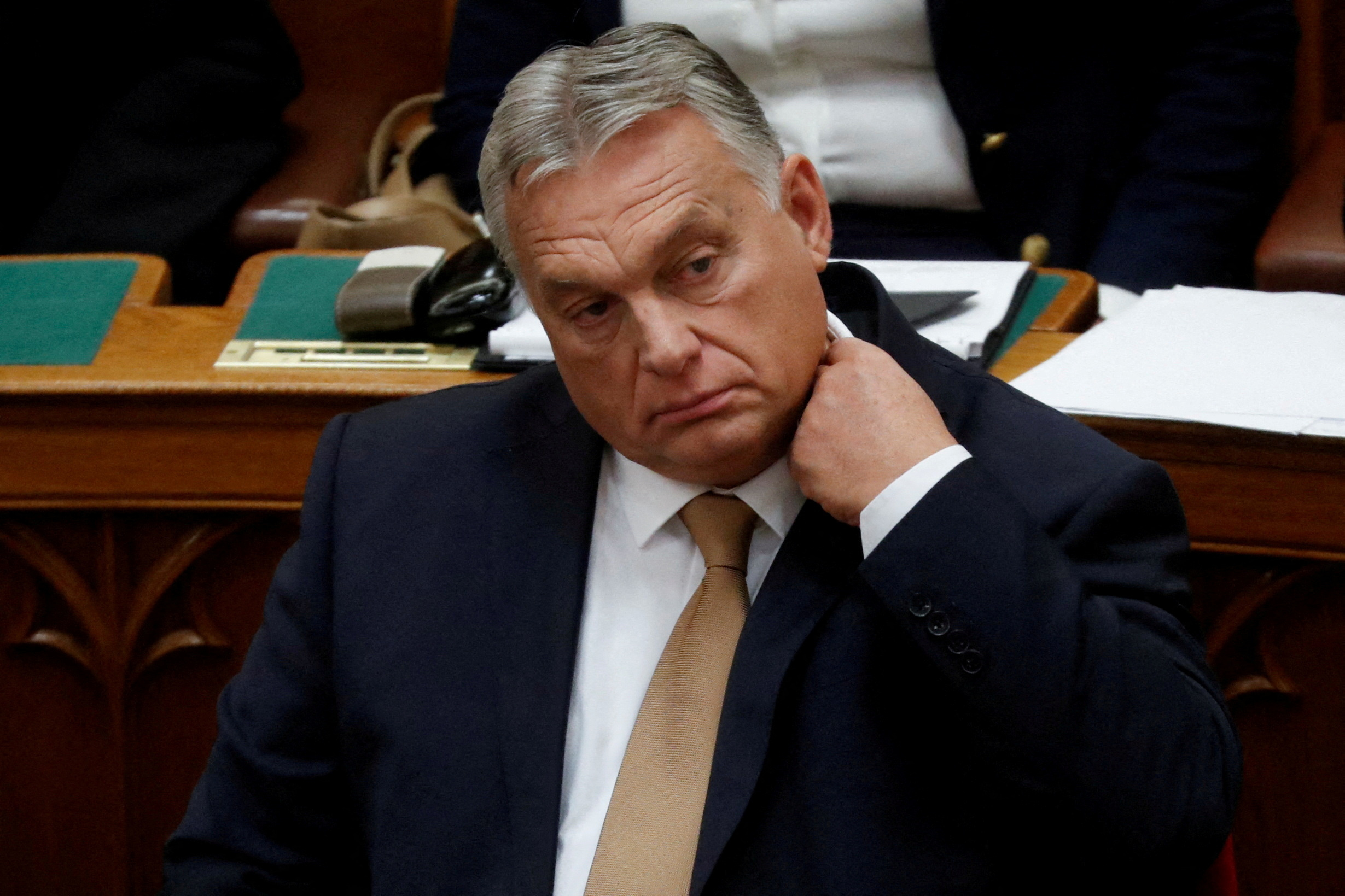 Hungarian Prime Minister Viktor Orban attends the autumn session of parliament in Budapest,