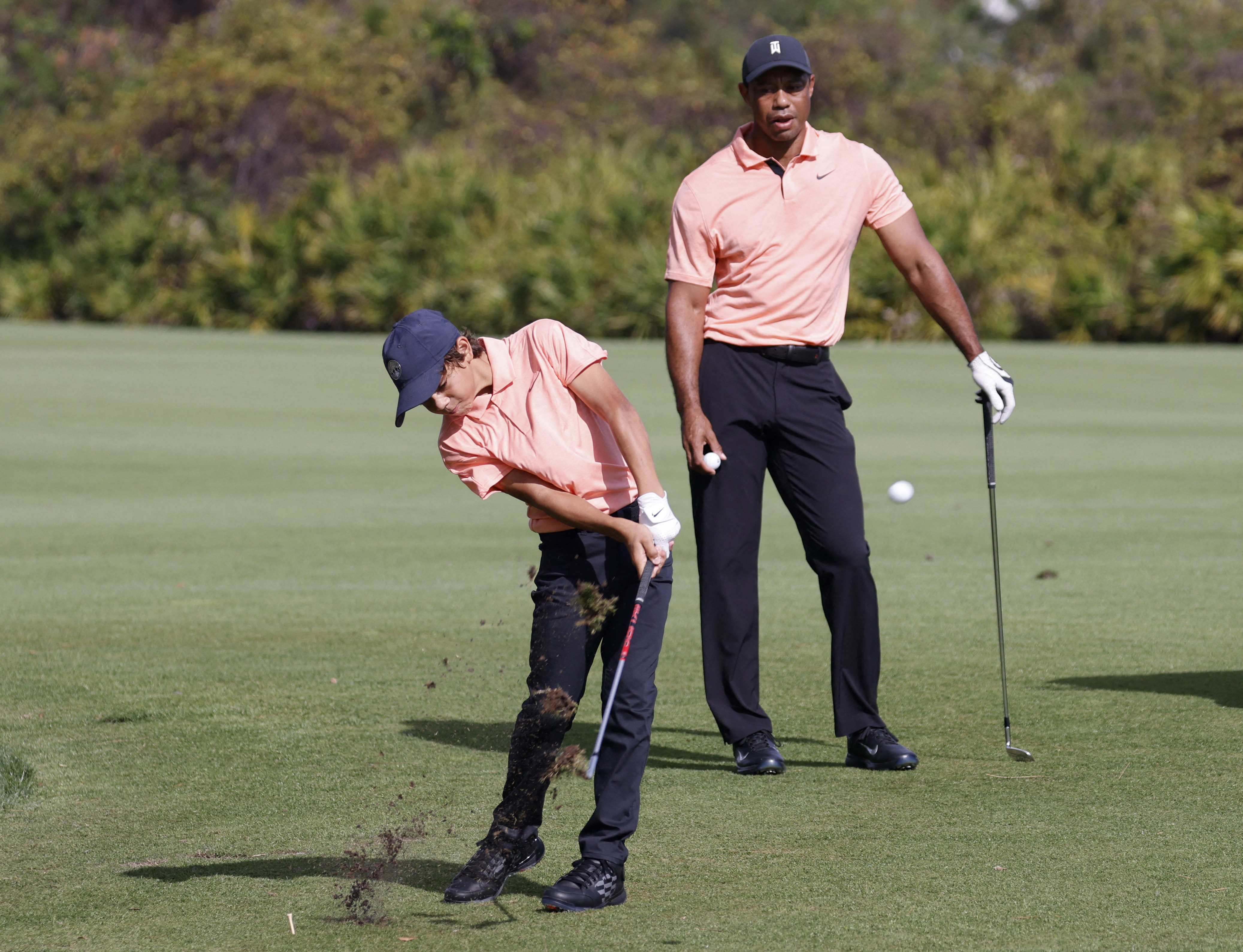Tiger Woods And Son Charlie Shoot Bogey Free At Pnc Championship