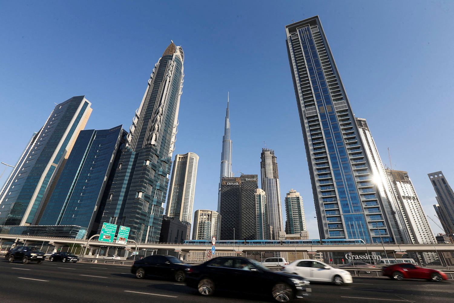 General view of Sheikh Zayed Road in Dubai