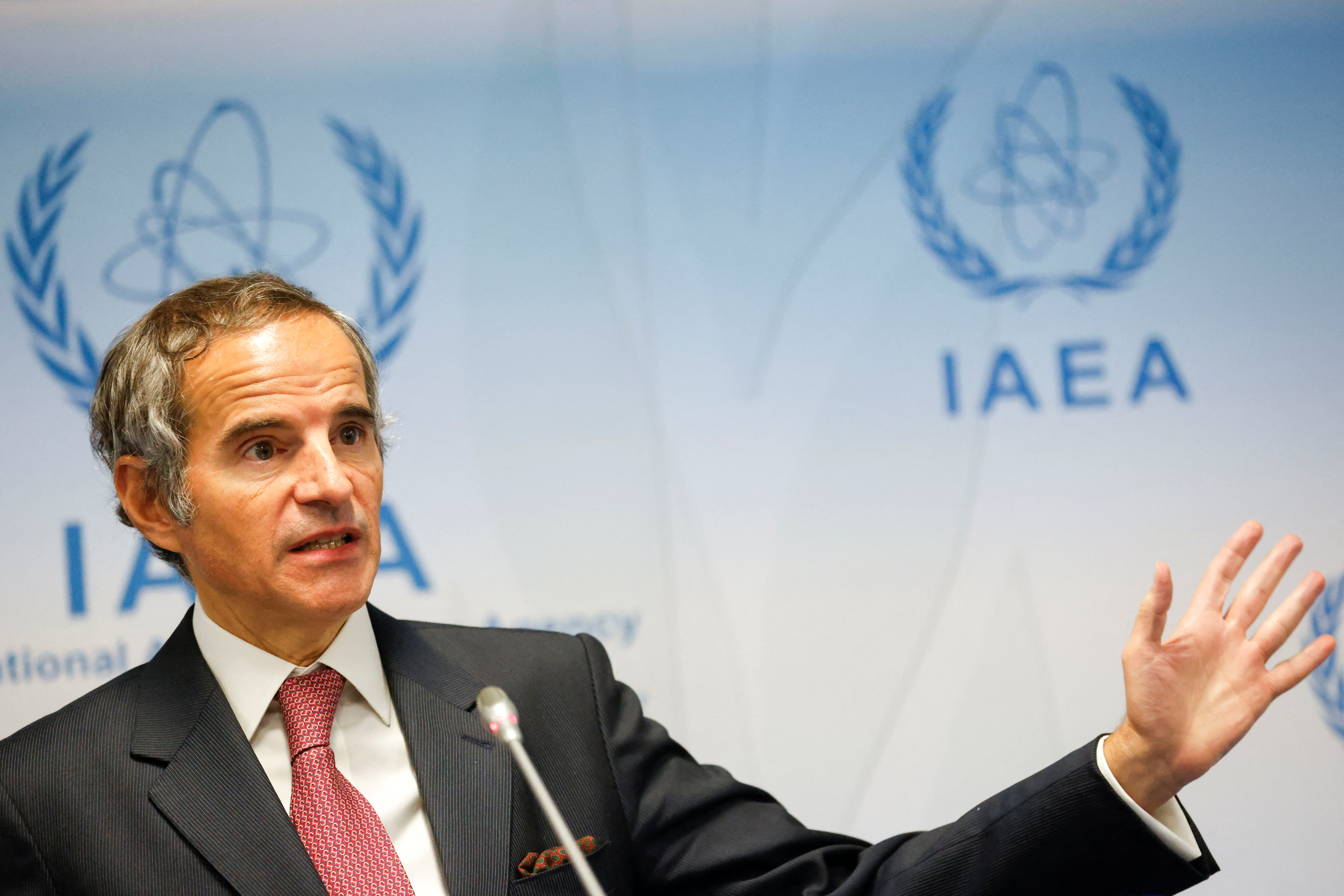 IAEA Director General Rafael Grossi holds a news conference in Vienna