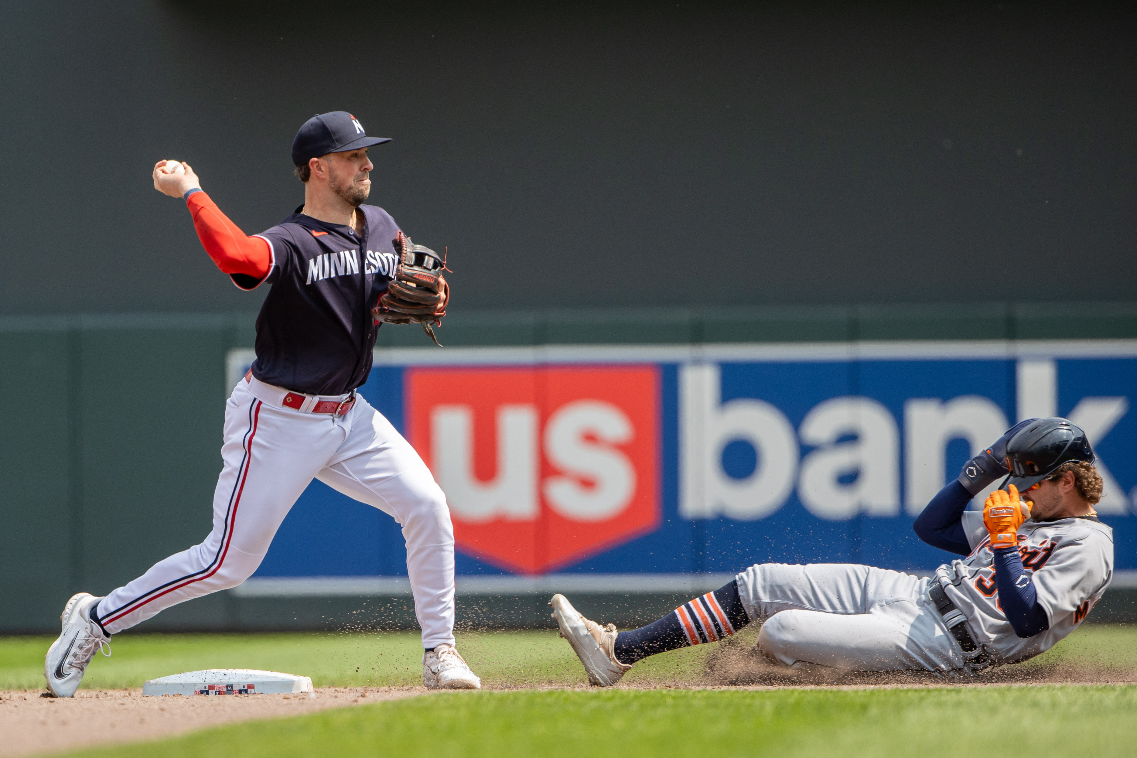 Minnesota Twins' Ryan Jeffers (27) reacts while batting during the fifth  inning of a baseball game against the Detroit Tigers, Saturday, June 17,  2023, in Minneapolis. (AP Photo/Abbie Parr Stock Photo - Alamy