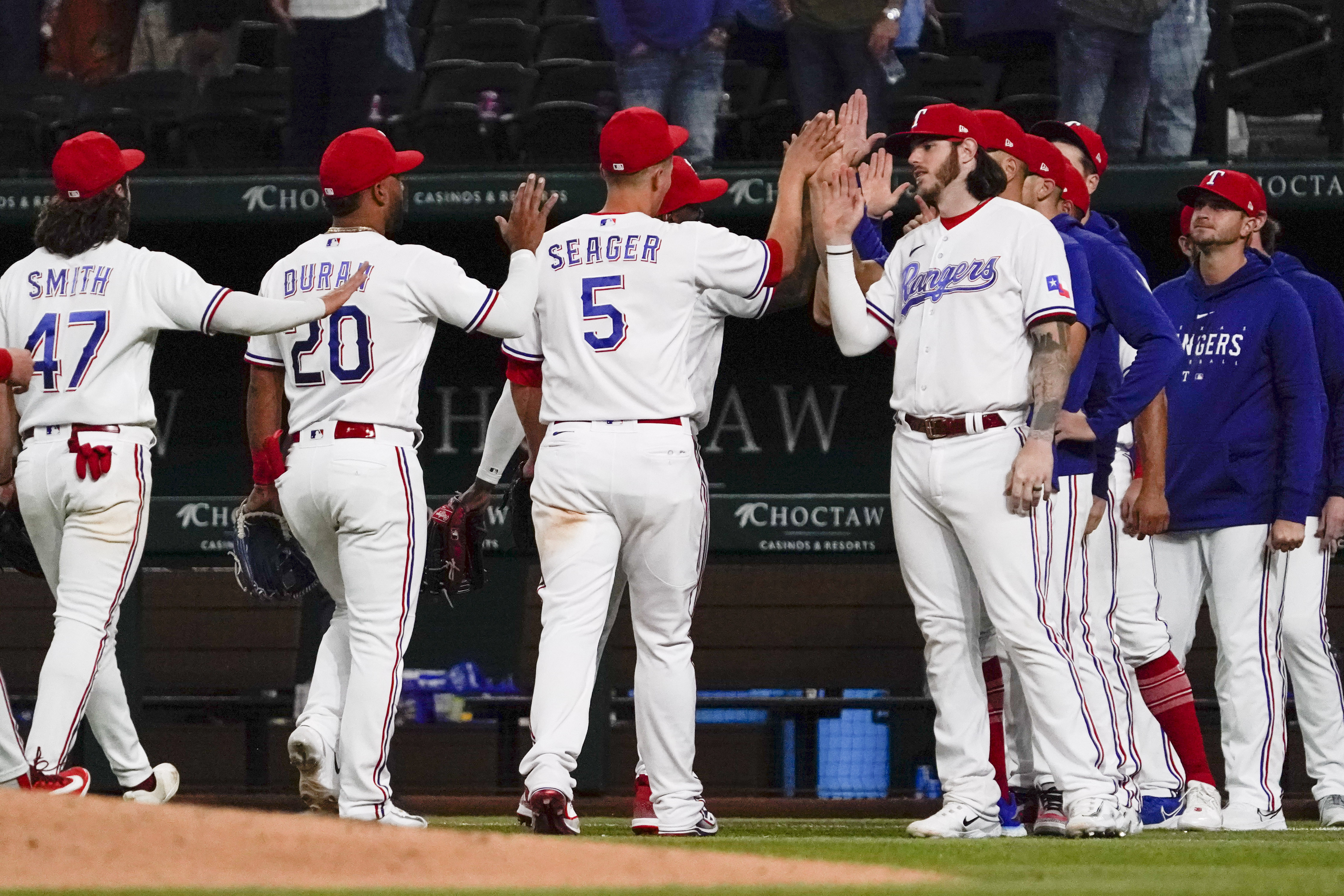 Andrew Heaney ties AL strikeout mark as Rangers rout Royals