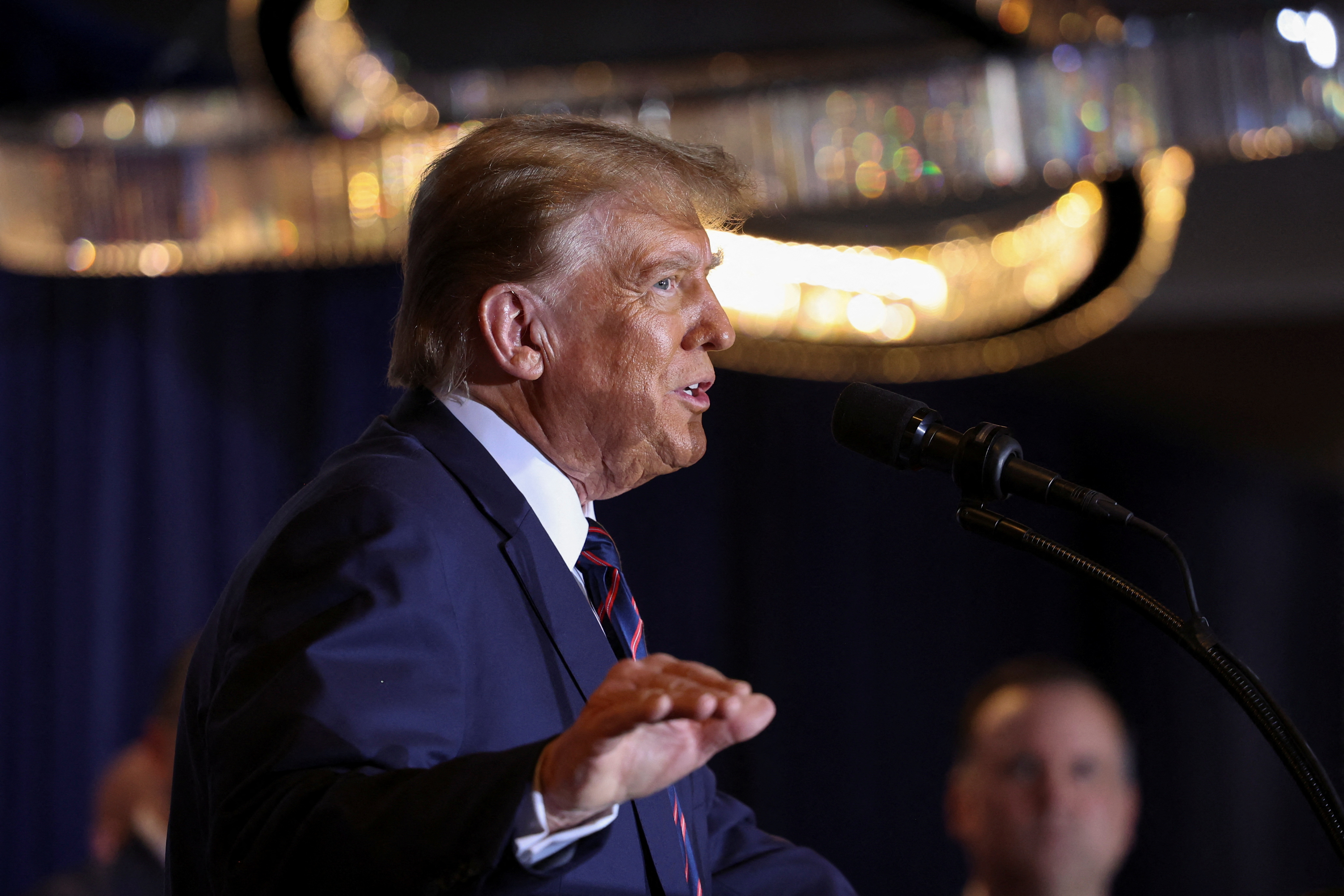 Republican presidential candidate and former U.S. President Trump hosts New Hampshire primary election night watch party in Nashua