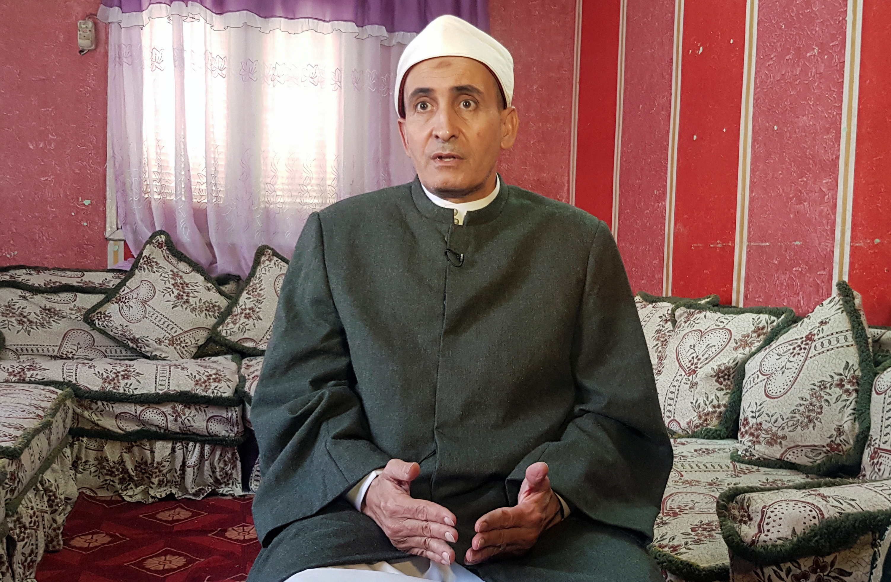Shawki Abuzeid, Egyptian cleric and head of Al-Azhar’s mission to Afghanistan, speaks during an interview with Reuters in Cairo