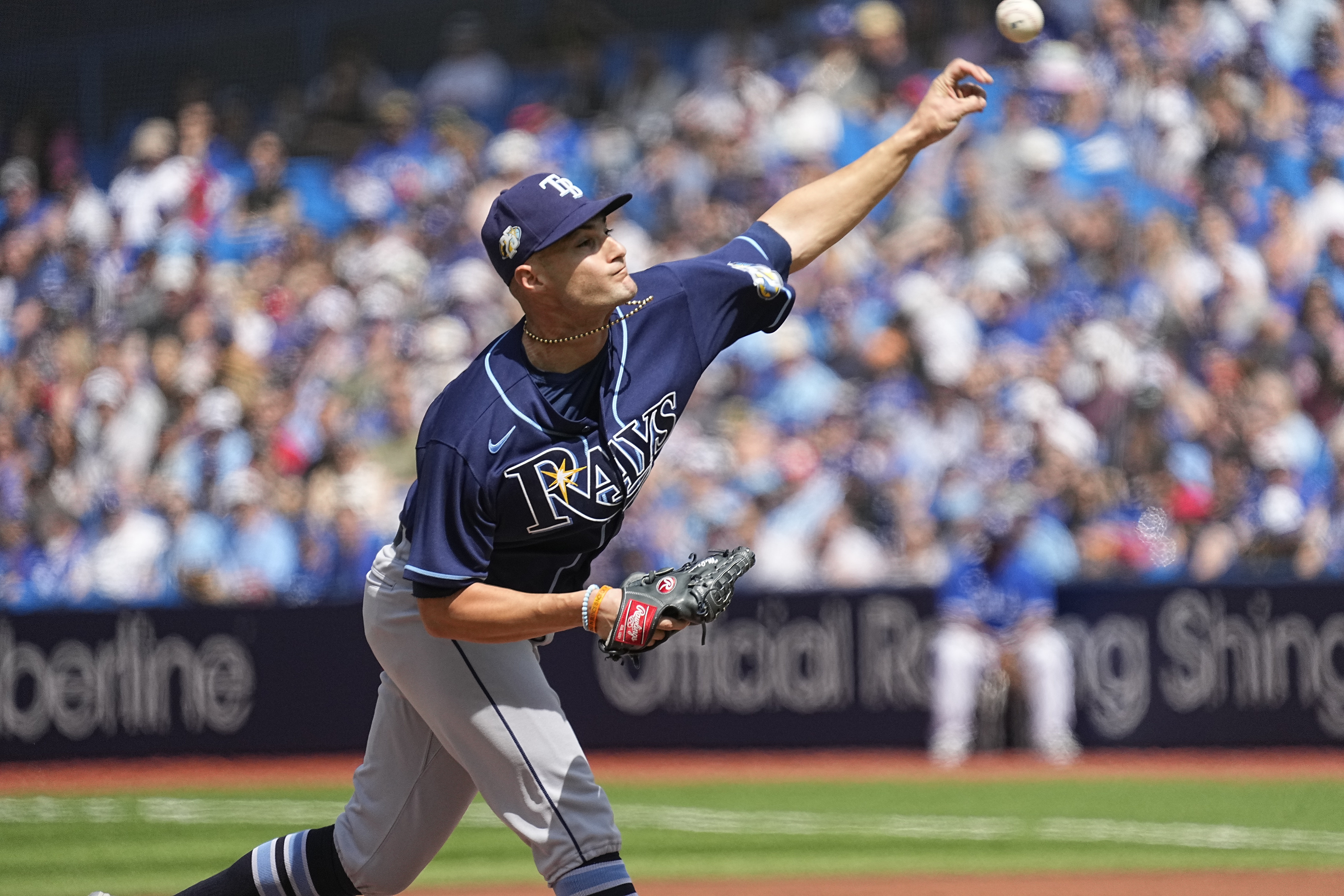 Shane McClanahan improves to 4-0 after helping Rays return to the win  column in Toronto - The Boston Globe