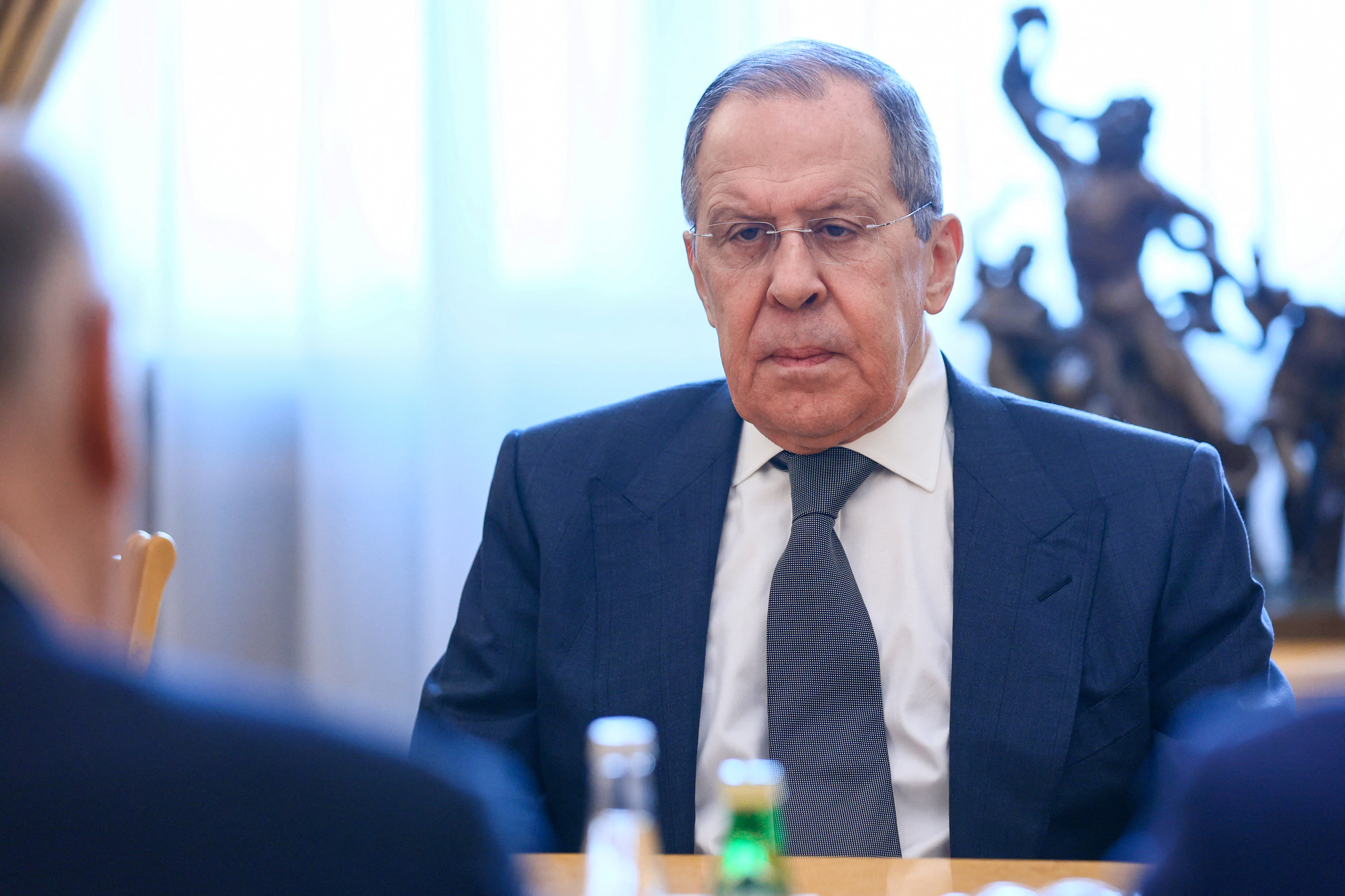 Russia's Foreign Minister Lavrov meets with President of Georgia's breakaway region of Abkhazia Bzhaniya in Moscow