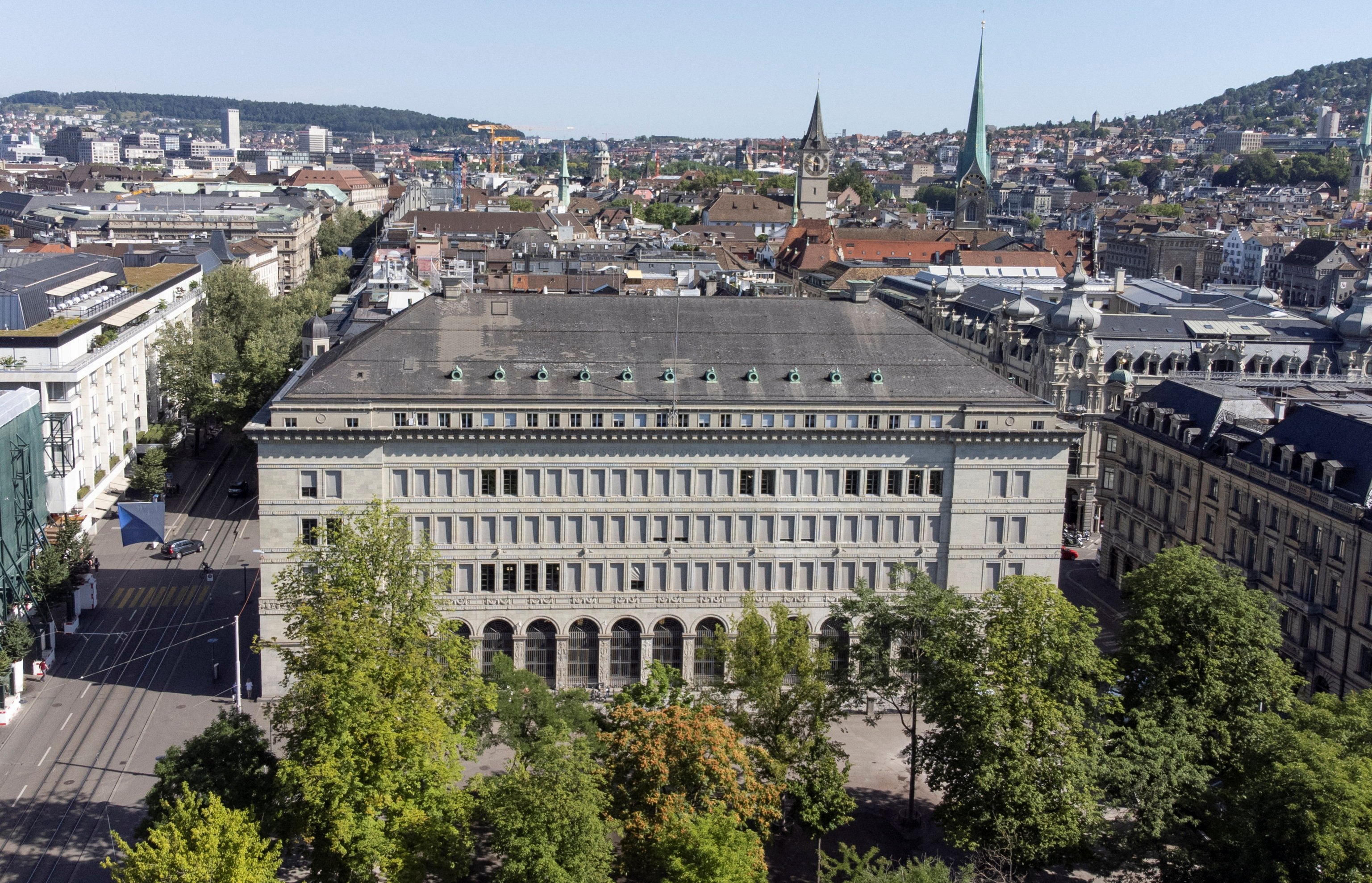 General view of the Swiss National Bank (SNB) in Zurich