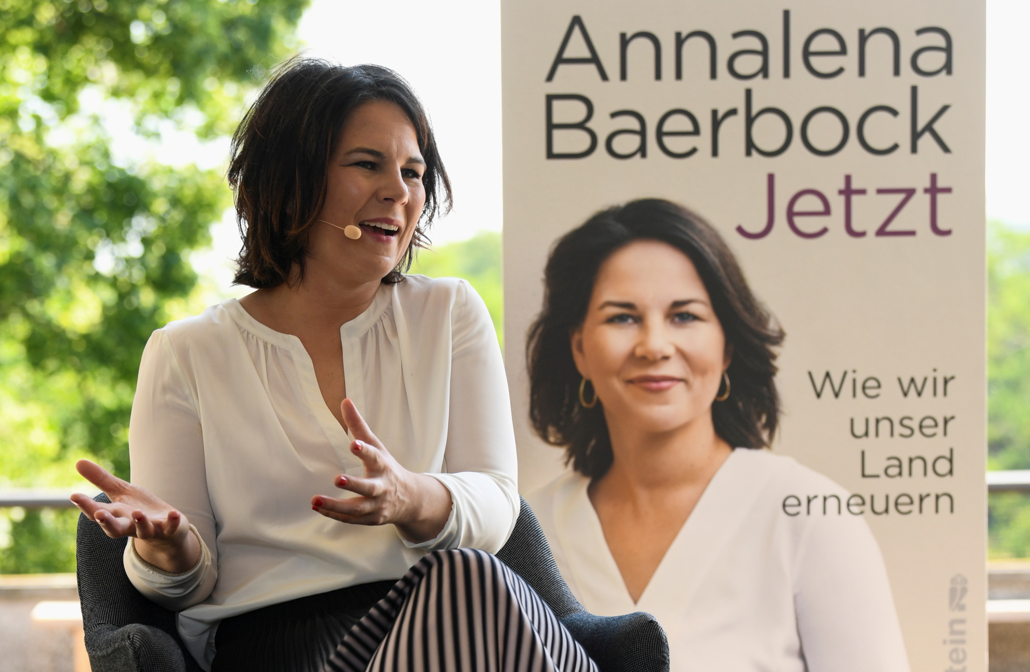 Germany's Green party candidate for chancellor Baerbock presents her book 