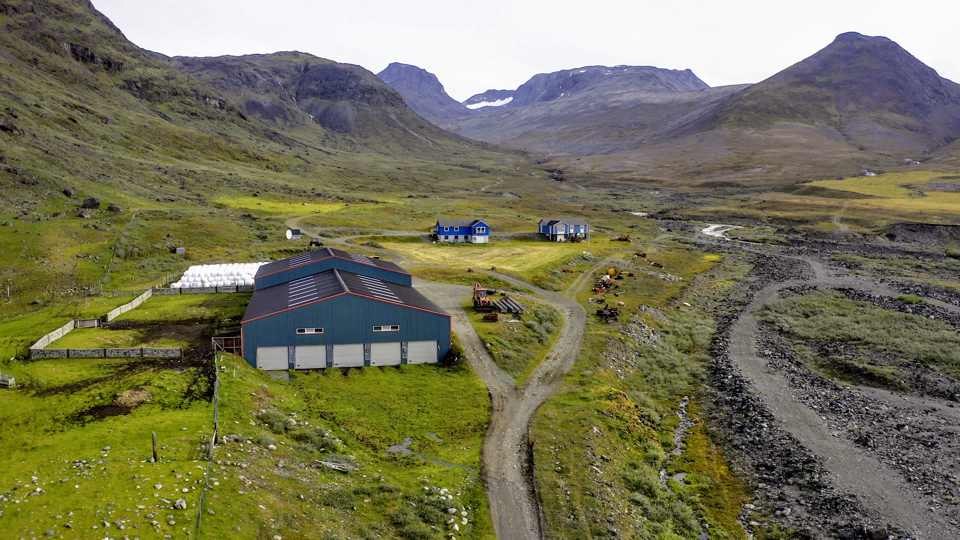 Cattle farm in the Narsaq Valley in southern Greenland close to where Australian-listed company Greenland Minerals wants to build a mine for rare earths