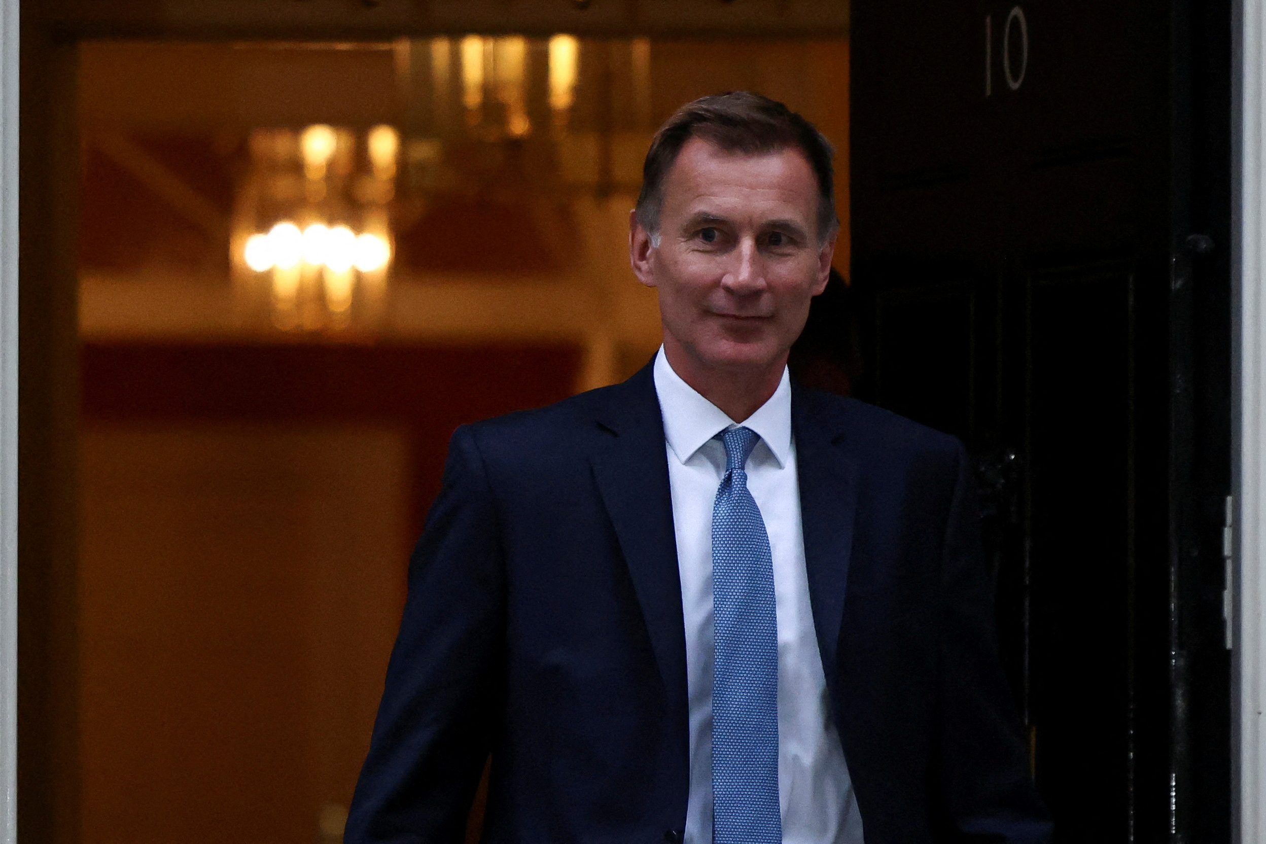 New Chancellor of the Exchequer Jeremy Hunt leaves 10 Downing Street in London