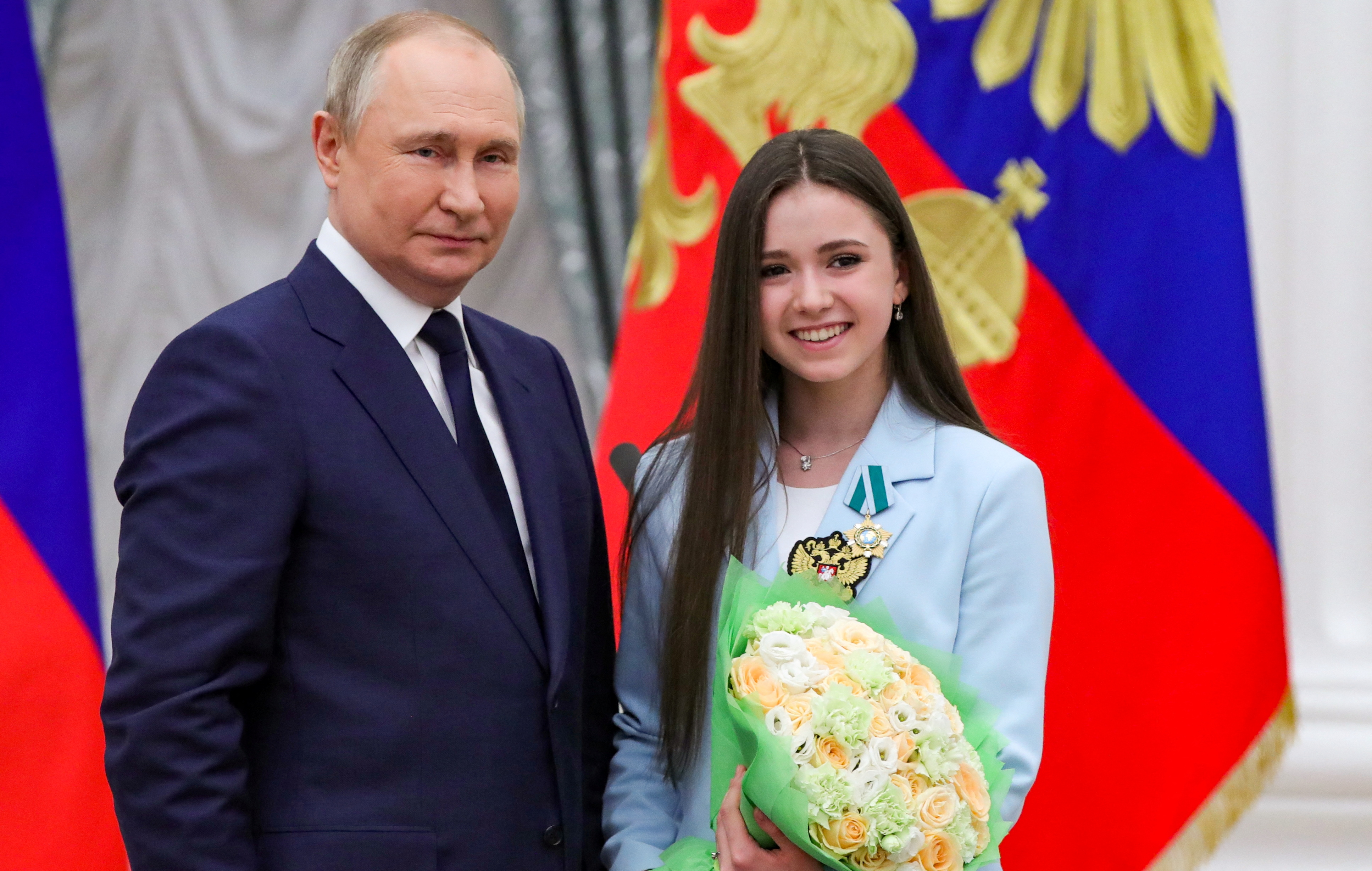 Russian President Putin meets with Olympians in Moscow