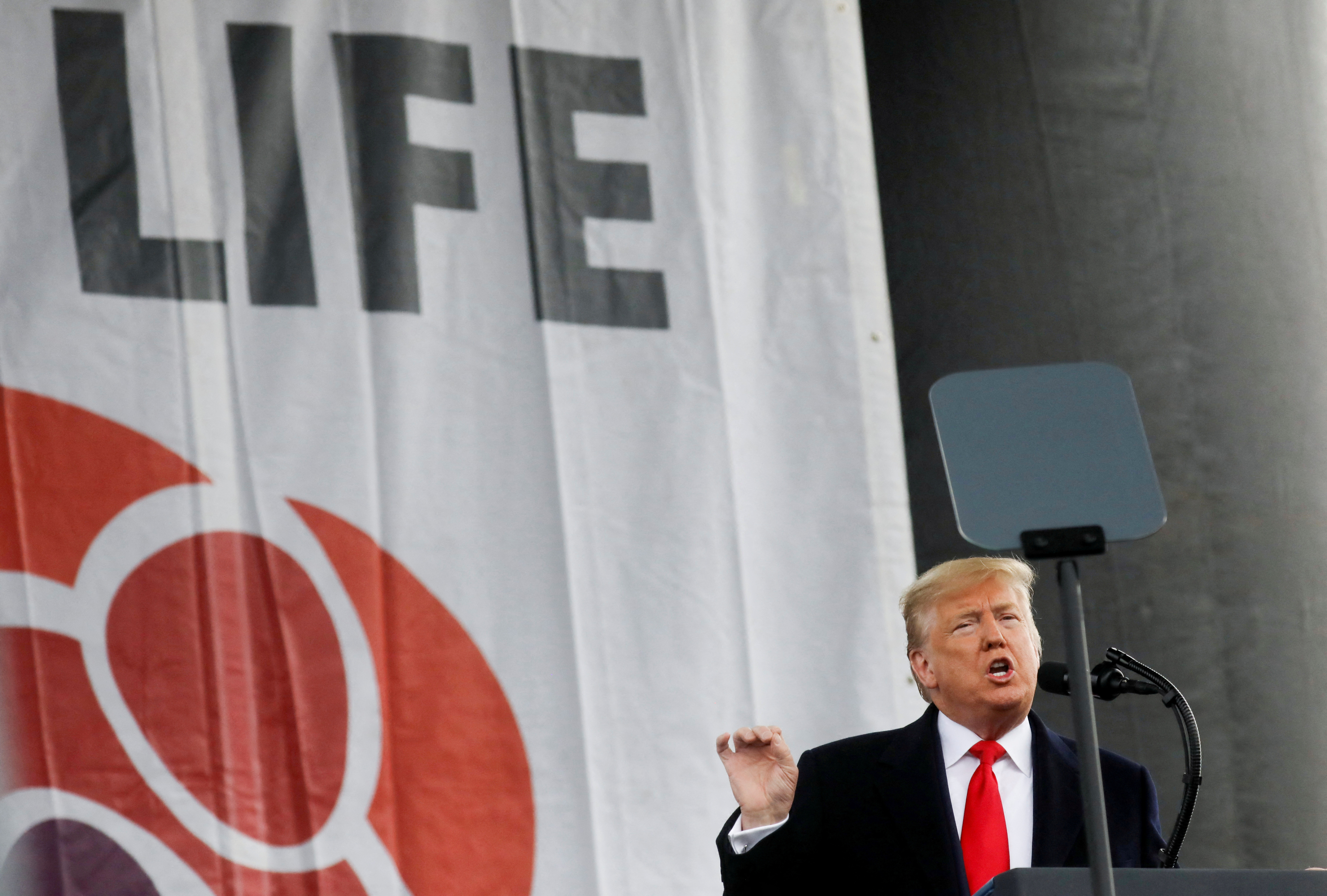 U.S. President Trump addresses the 47th annual March for Life in Washington