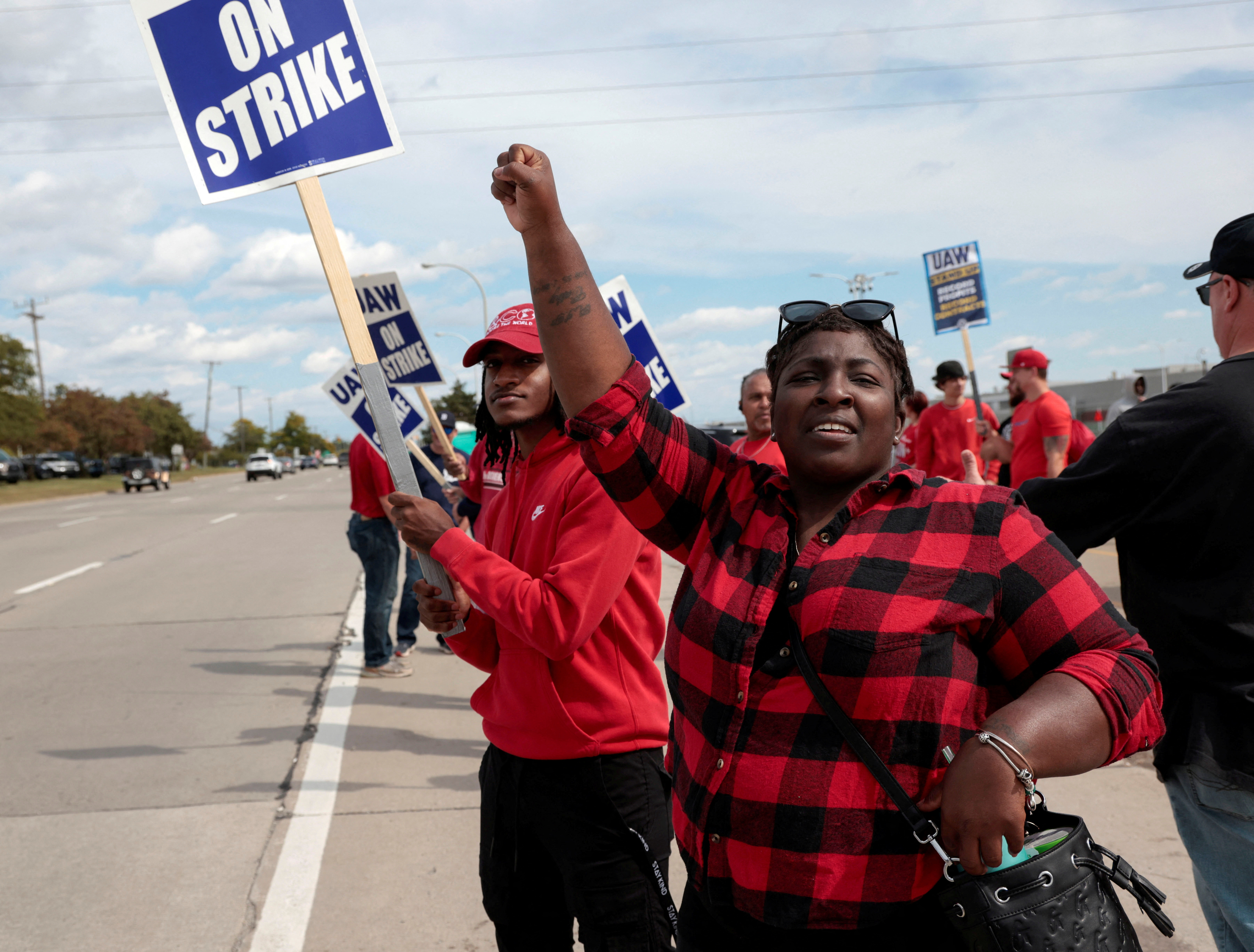 UAW strike continues in Wayne, Michigan.