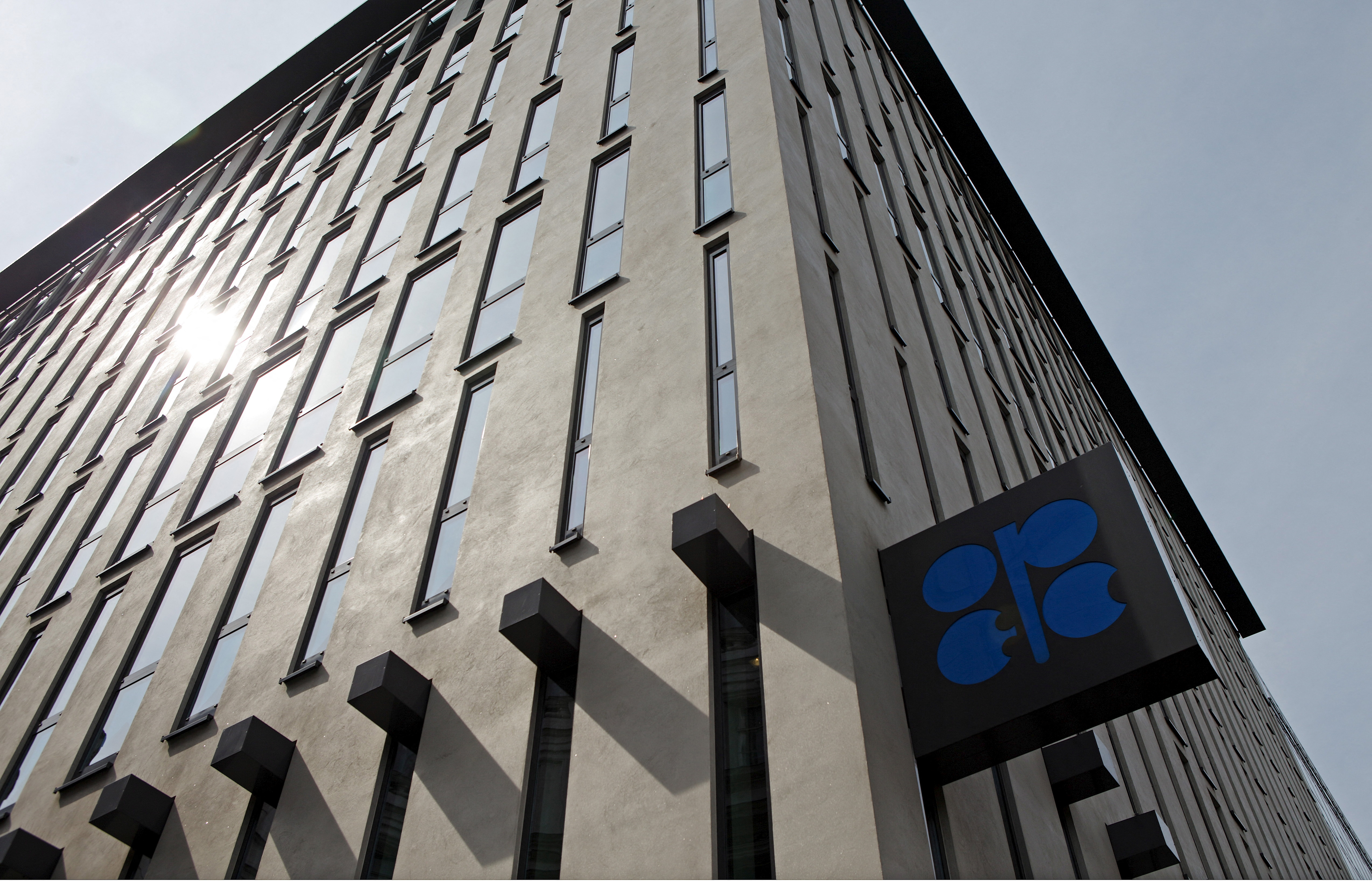 OPEC logo is pictured at its headquarters in Vienna