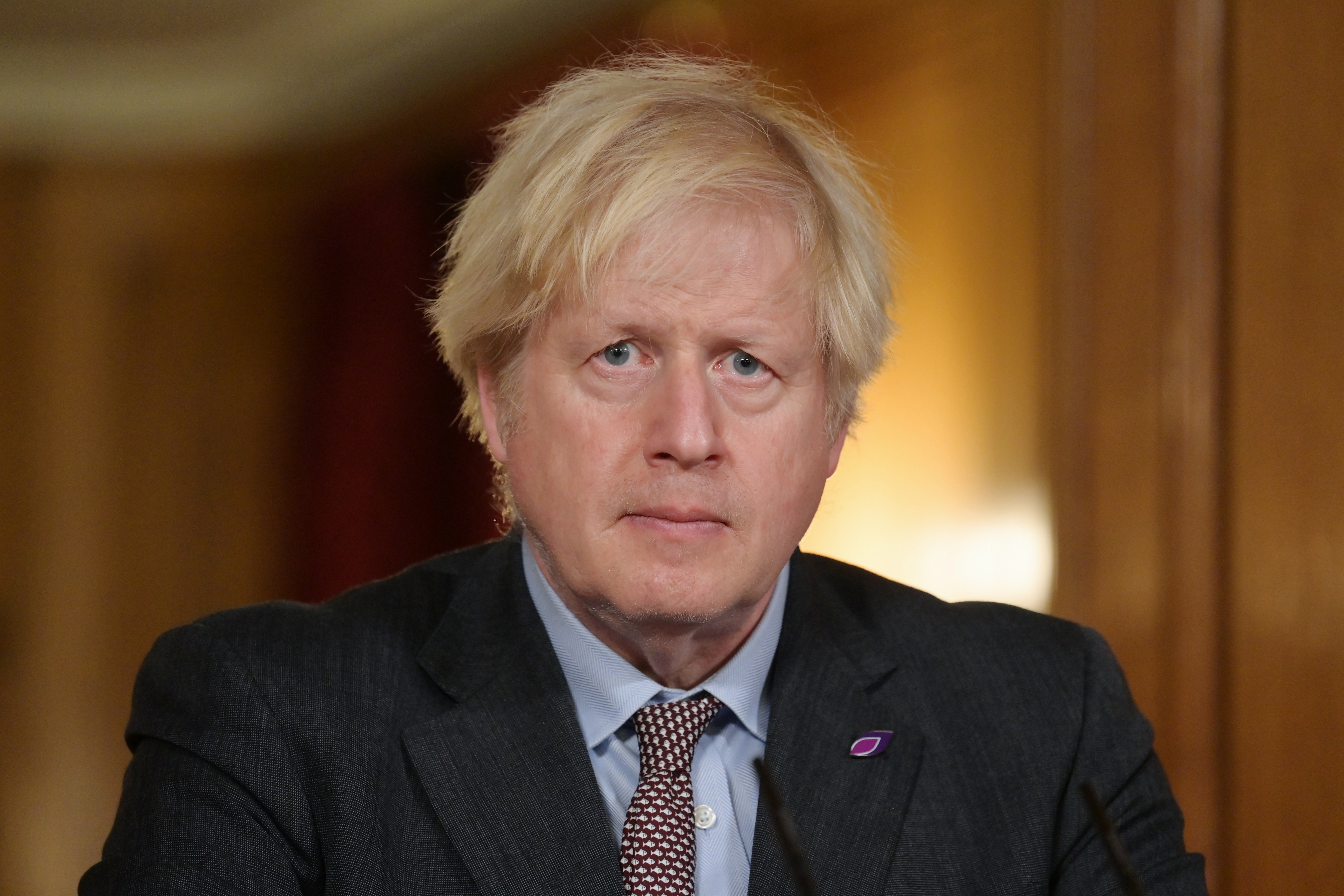 Britain's PM Johnson holds virtual coronavirus briefing in London