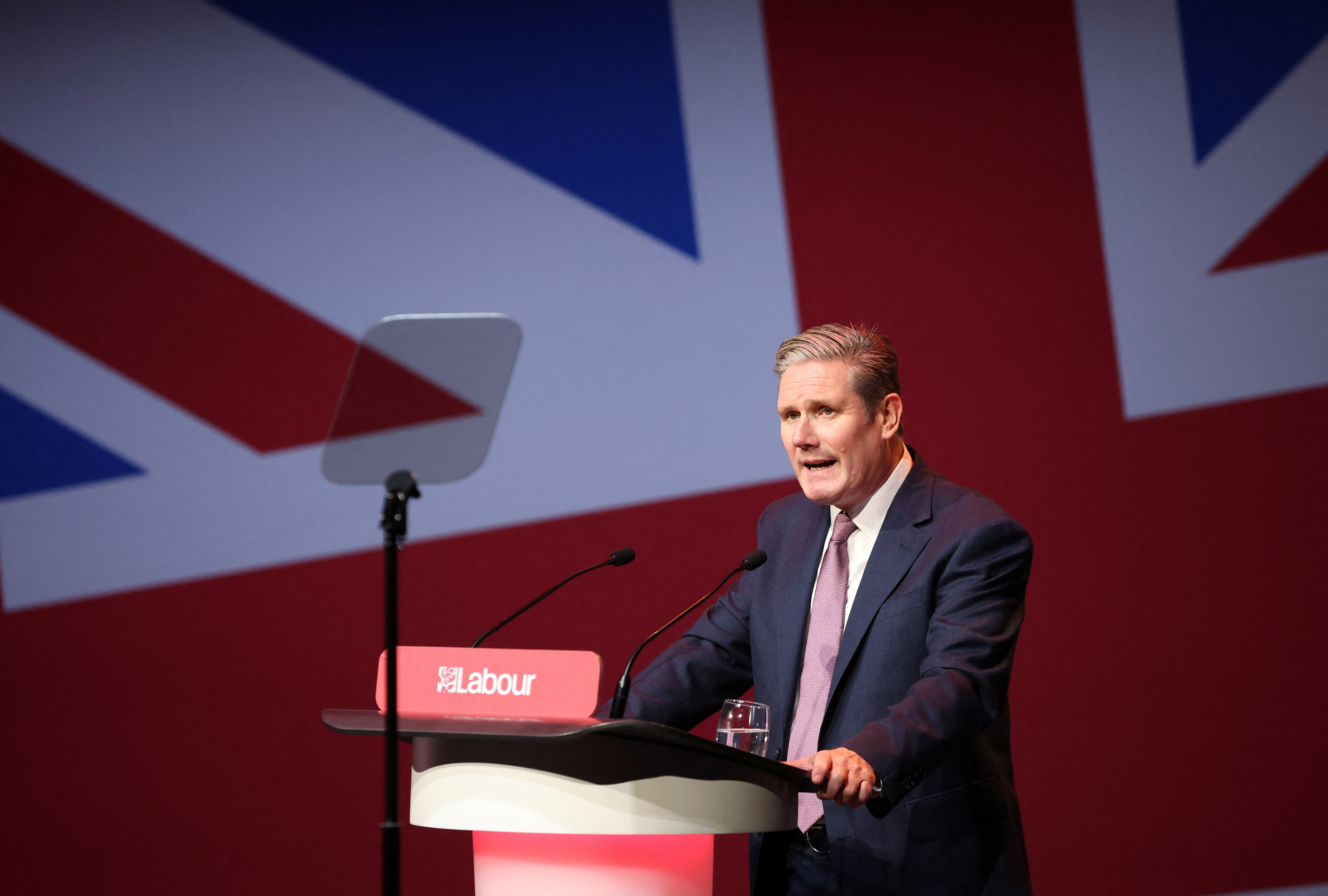 Britain's Labour Party Leader Starmer speaks at the National Annual Women’s Conference in Liverpool, Britain