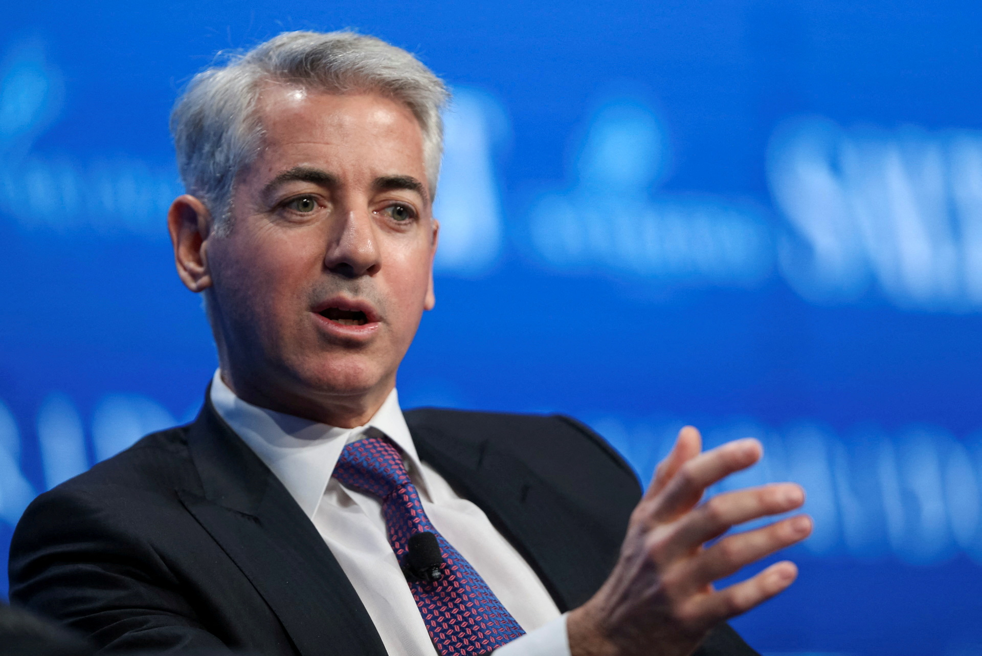 Bill Ackman, chief executive officer and portfolio manager at Pershing Square Capital Management, speaks during the SALT conference in Las Vegas