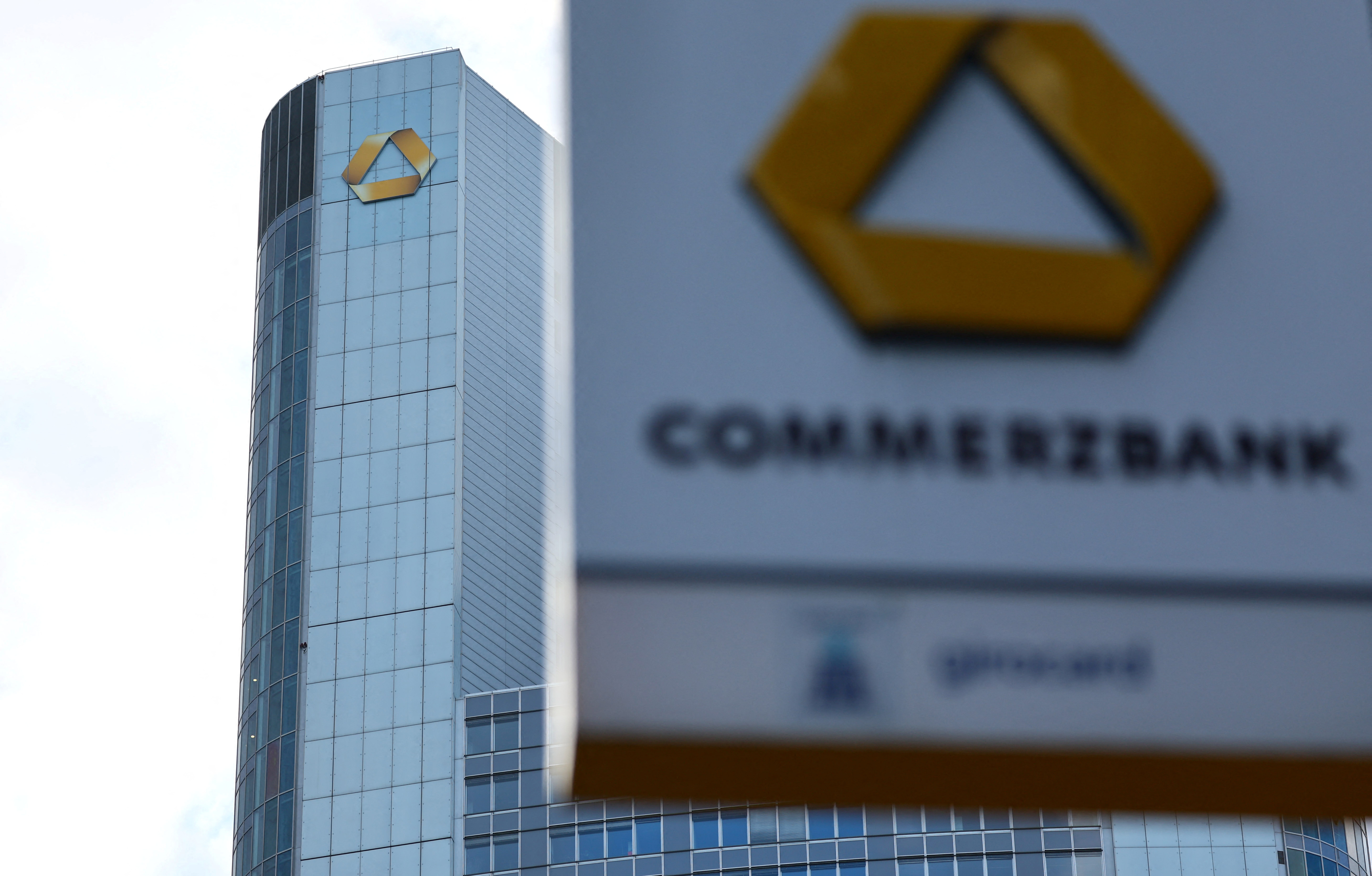 Germany's Commerzbank rejoins German share prize index DAX in Frankfurt