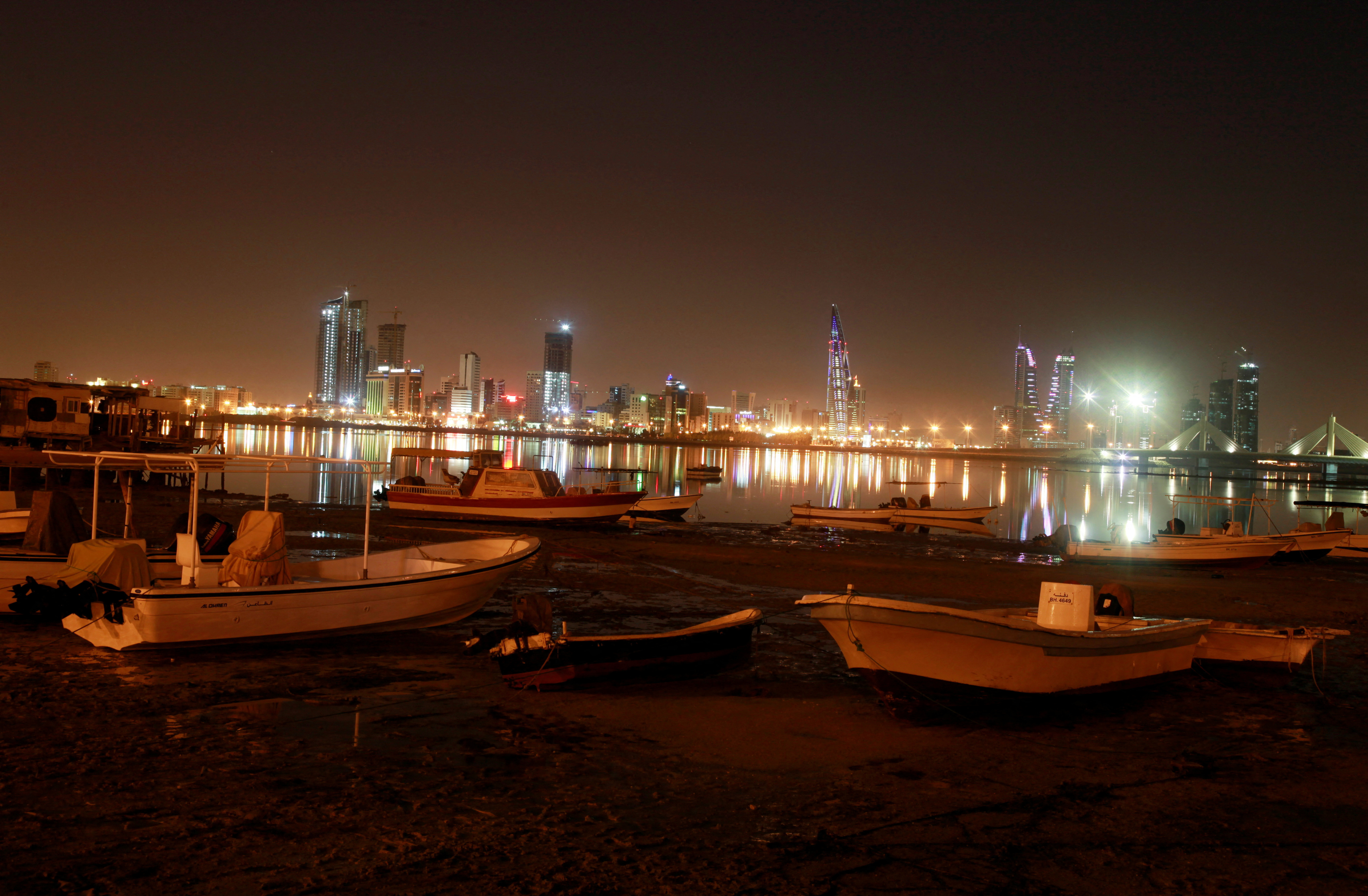 Boats are seen in Manama
