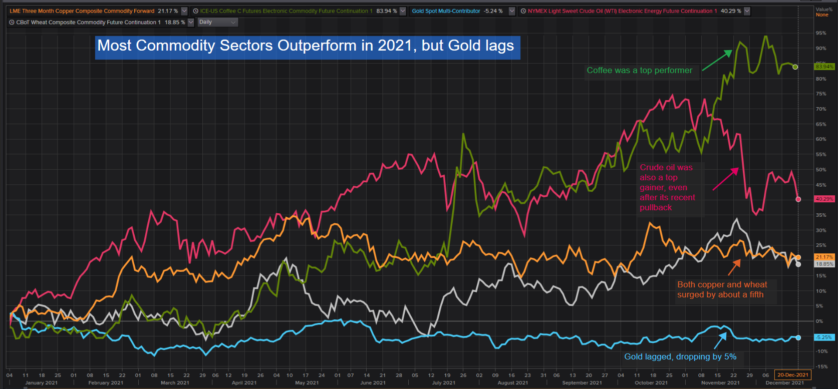 Most Commodity Sectors Outperform in 2021