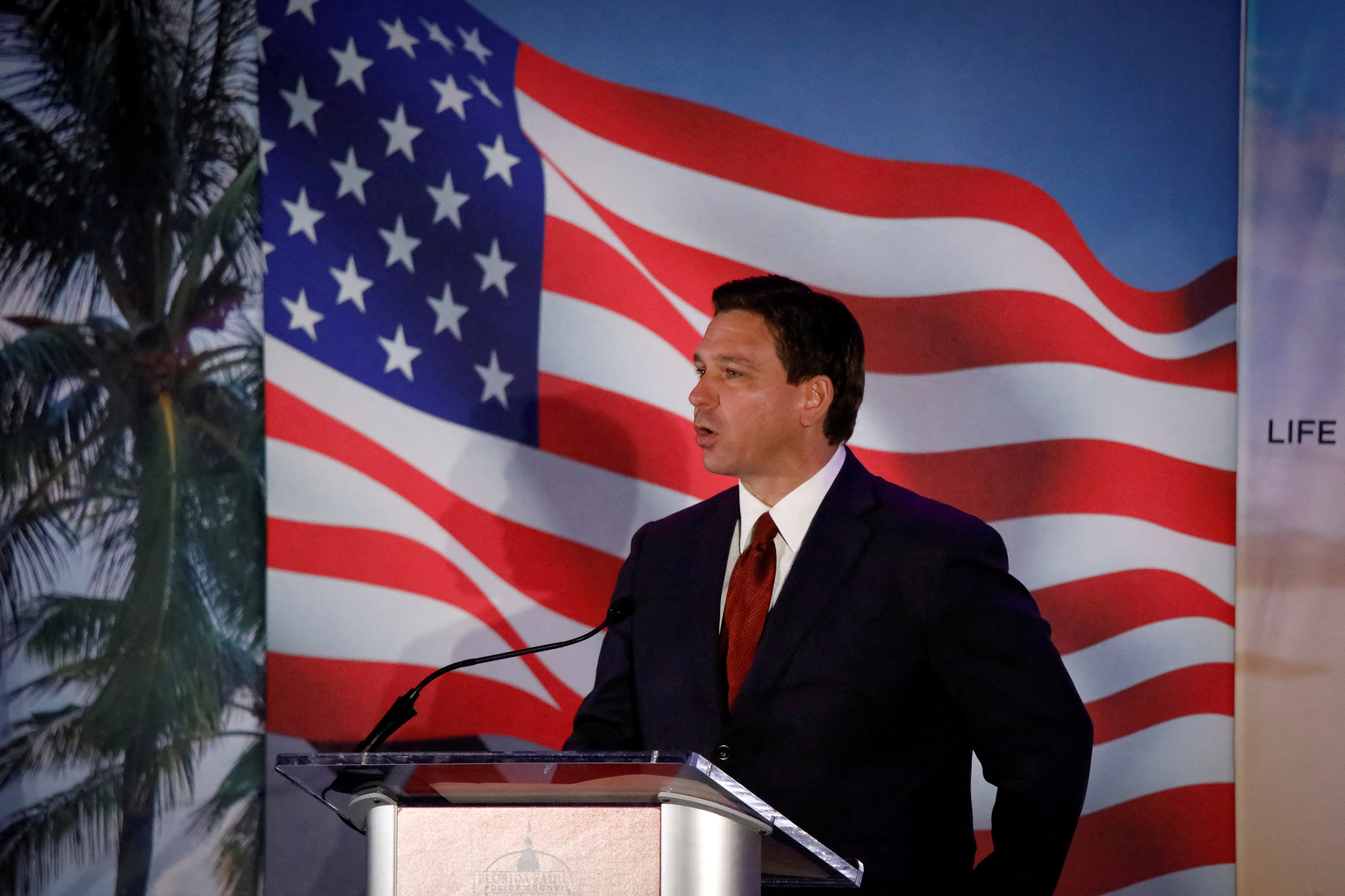 Florida Governor Ron DeSantis attends the Florida Family Policy Council Annual Dinner Gala, in Orlando