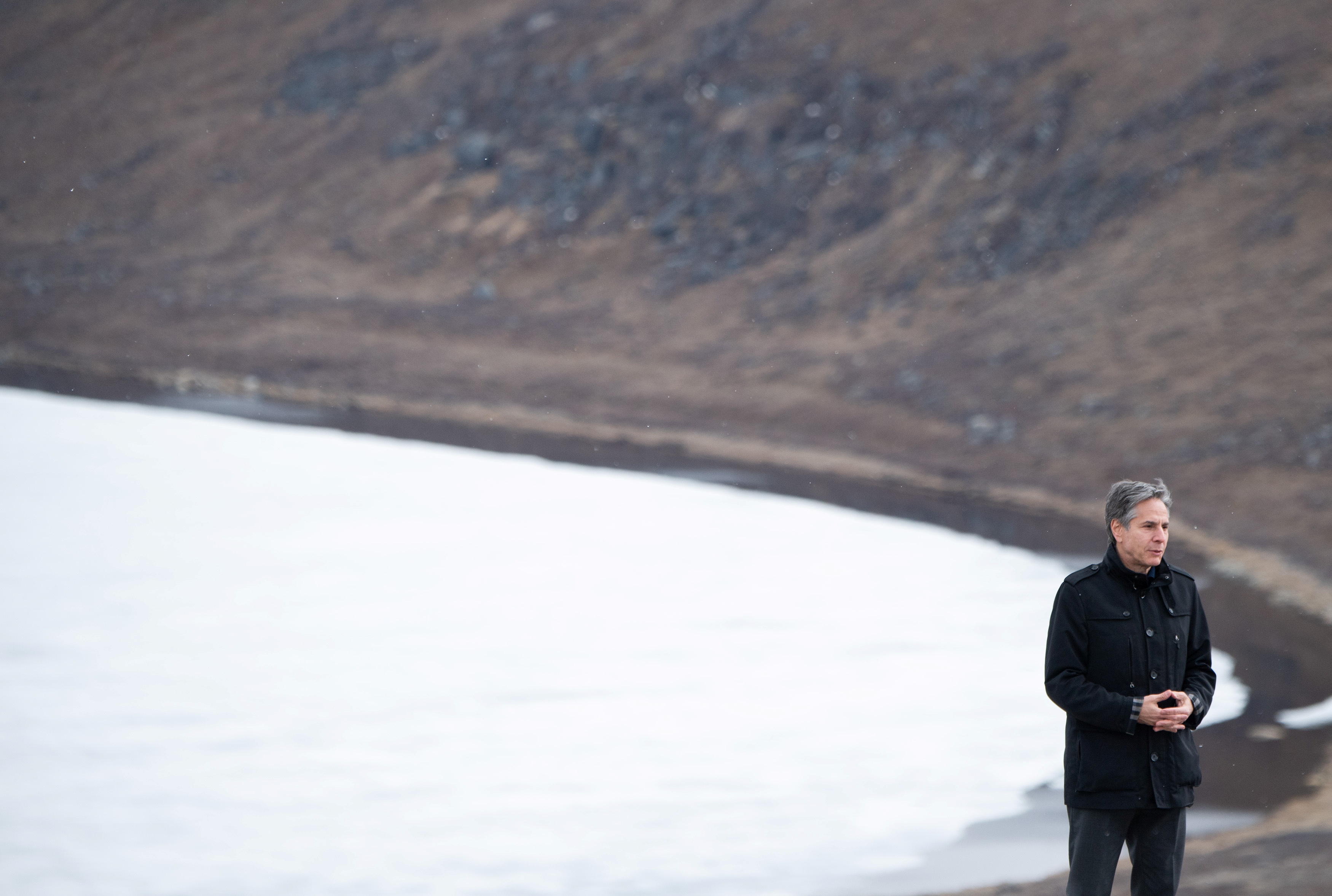 U.S. Secretary of State Antony Blinken visits the Black Ridge Viewing site in Kangerlussuaq