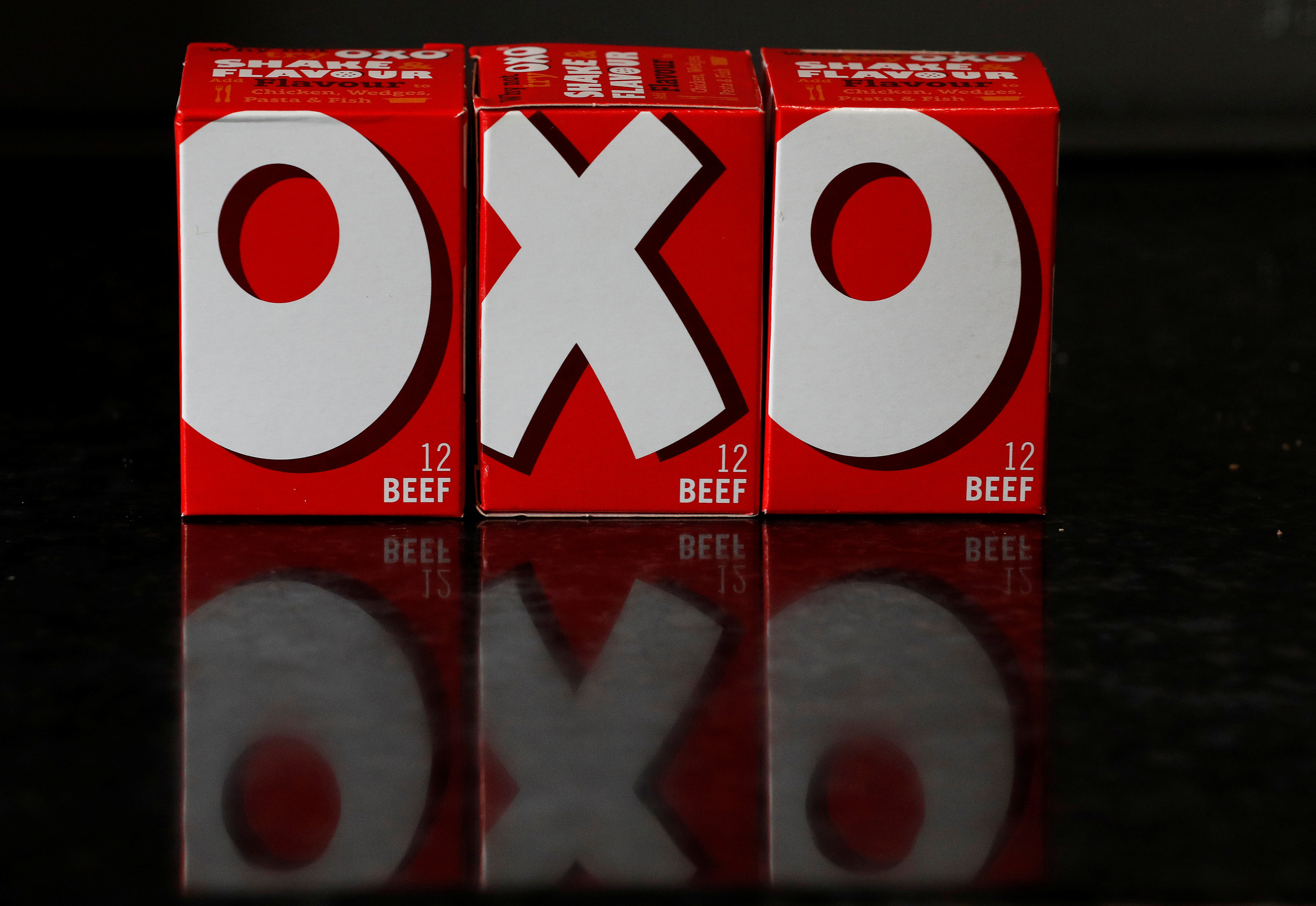 An illustration of boxes of OXO stock cubes