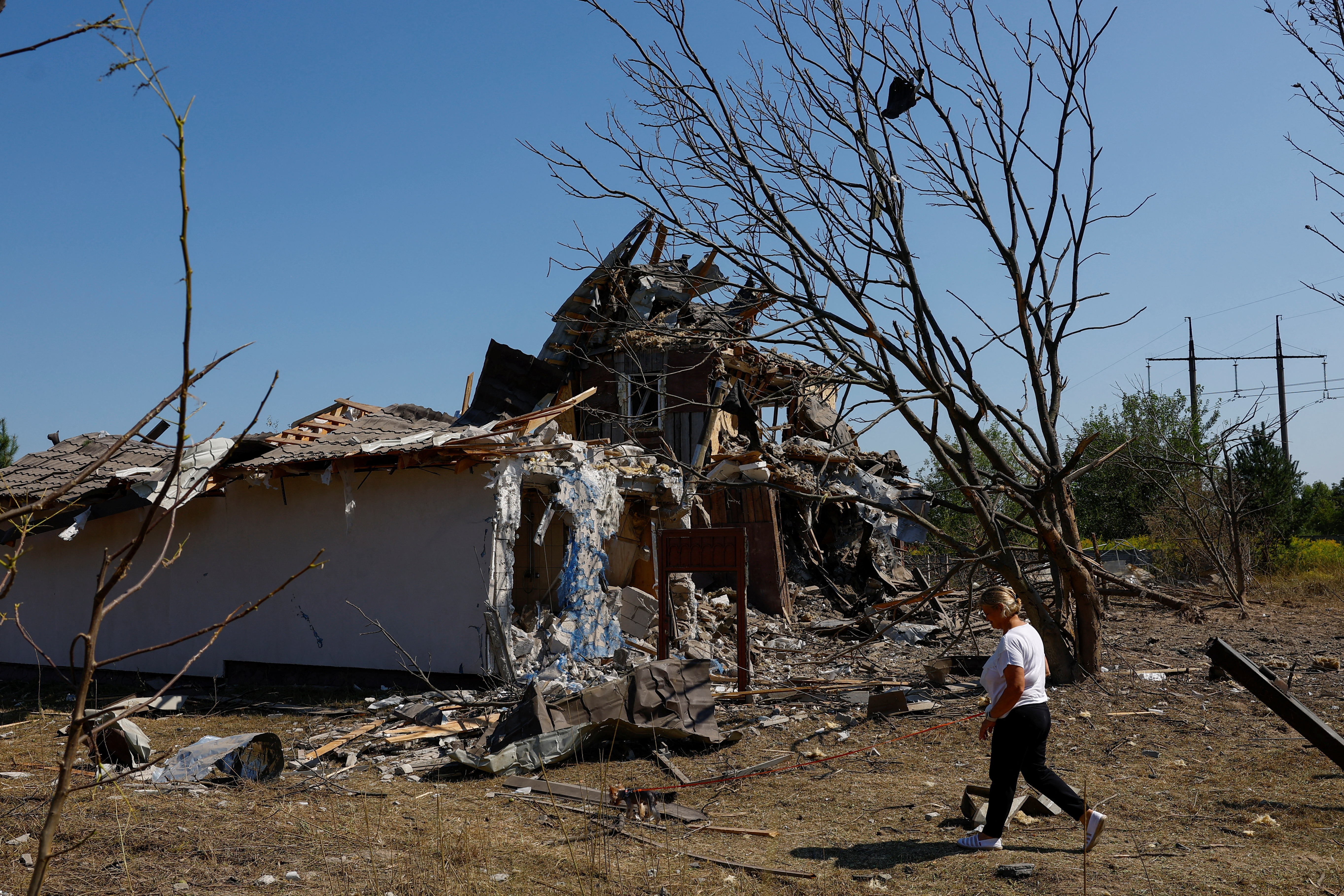 Aftermath of a Russian missile attack in Kyiv region