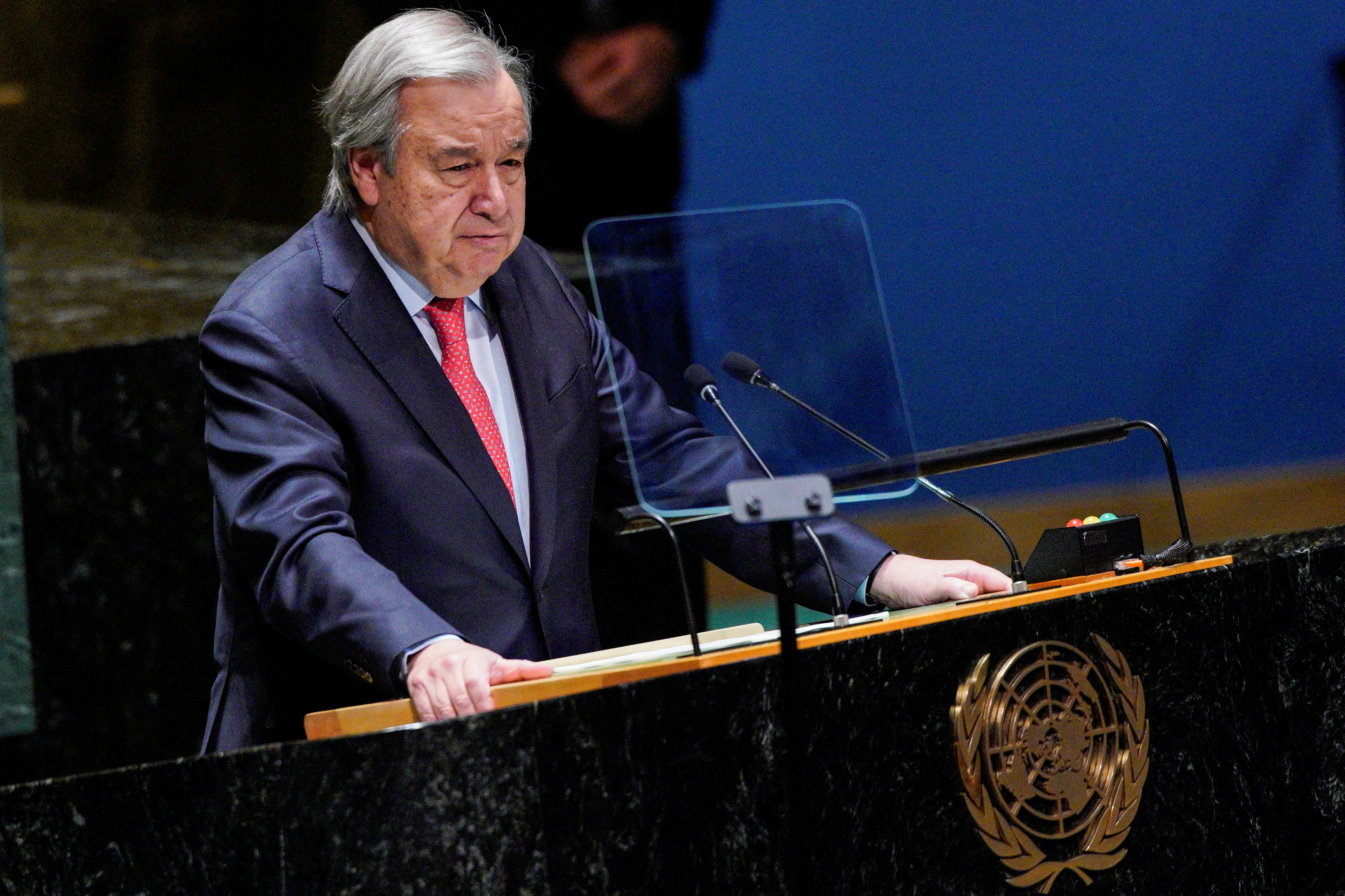 U.N. General Assembly holds high-level meeting on adoption of resolution on Ukraine in New York