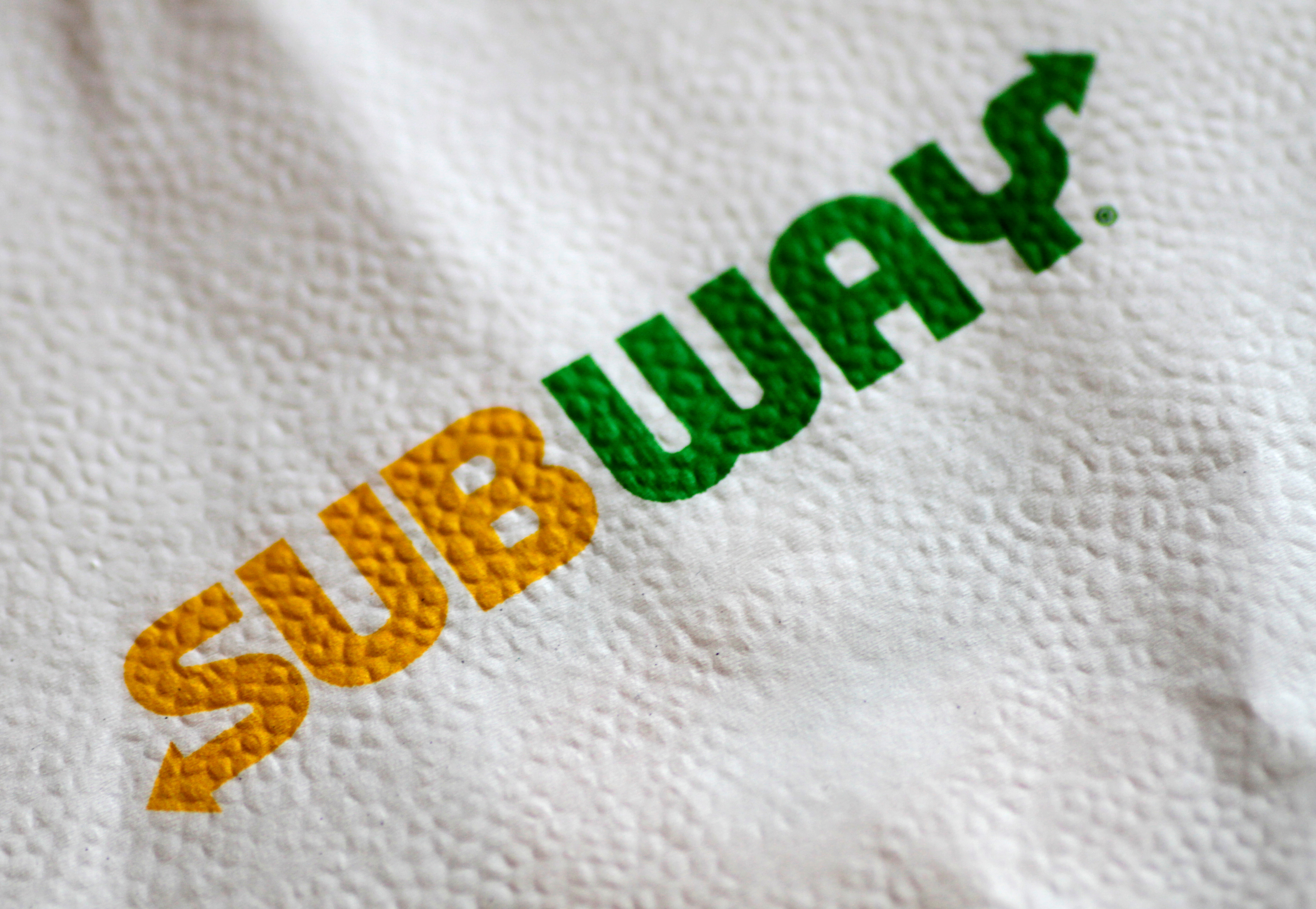 Illustration photo of a Subway logo on a napkin