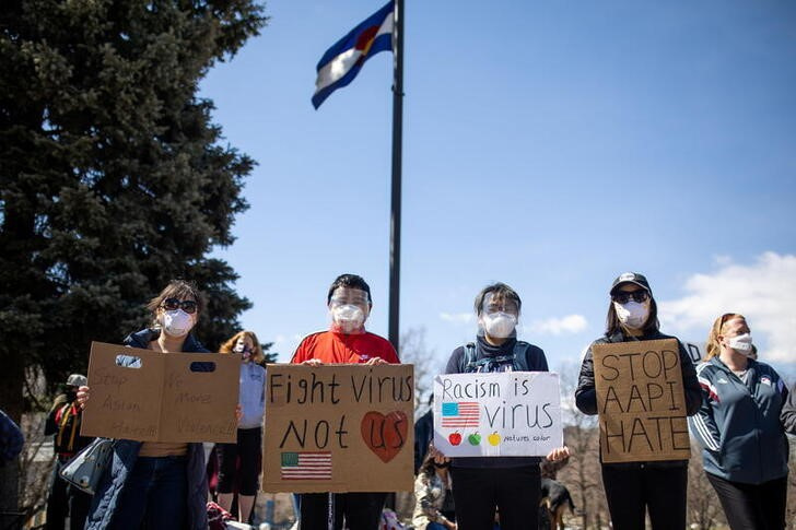 Hundreds gather at Colorado State Capitol to rally against anti-Asian hate crimes