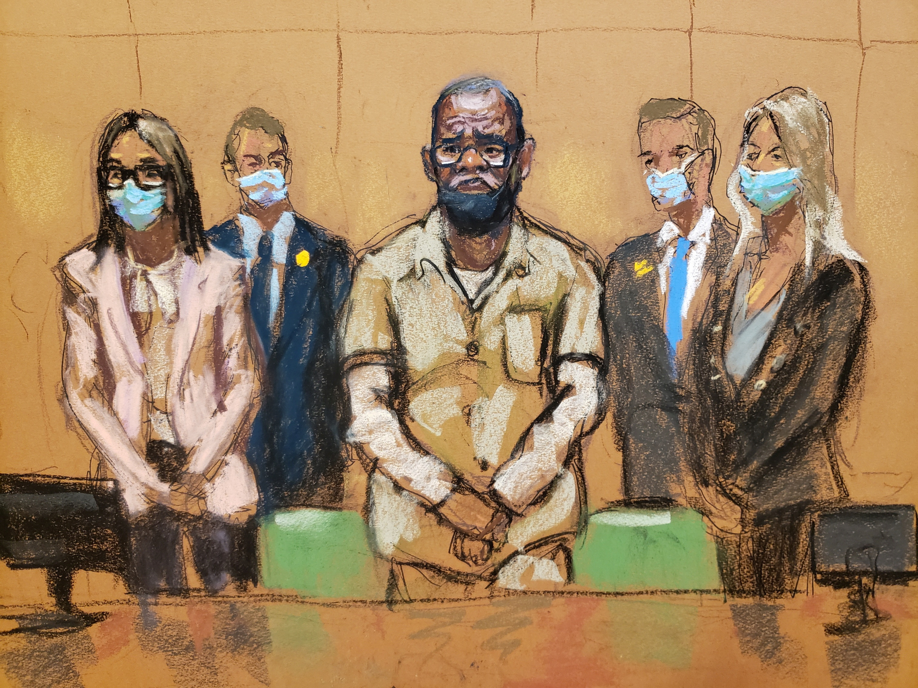 Sentencing hearing for singer R. Kelly at the Brooklyn Federal Courthouse in Brooklyn, New York